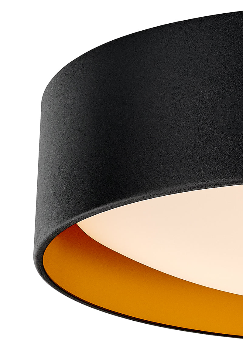 VERO pendant lamp black with a gold interior