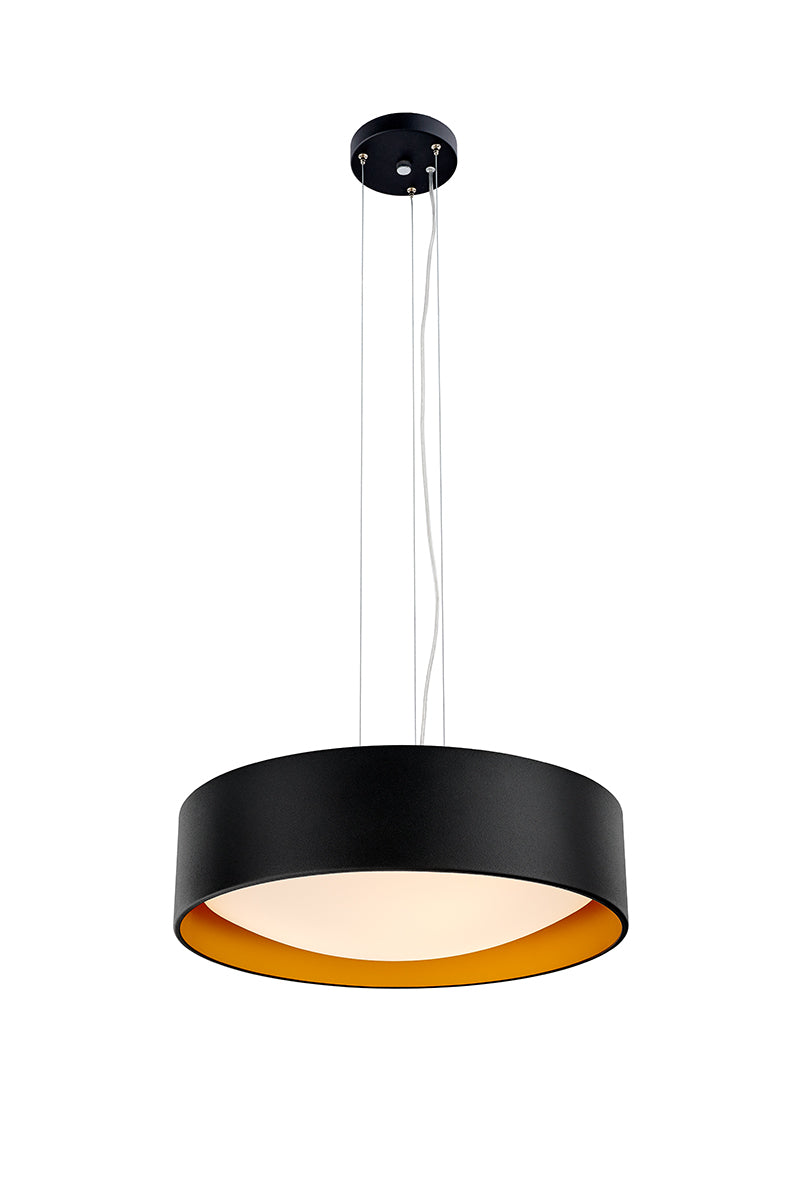 VERO pendant lamp black with a gold interior