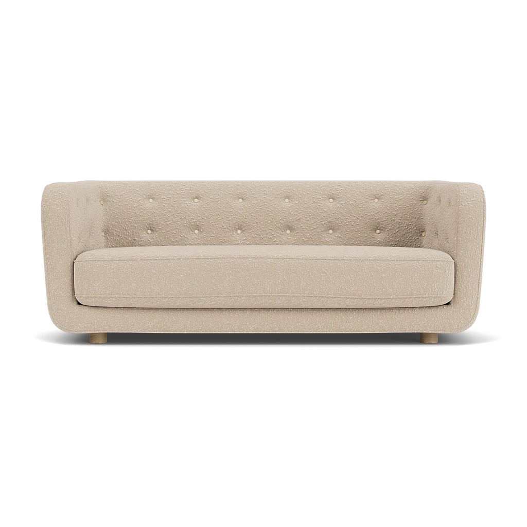 VILHELM Sofa in Beige with Oak Base