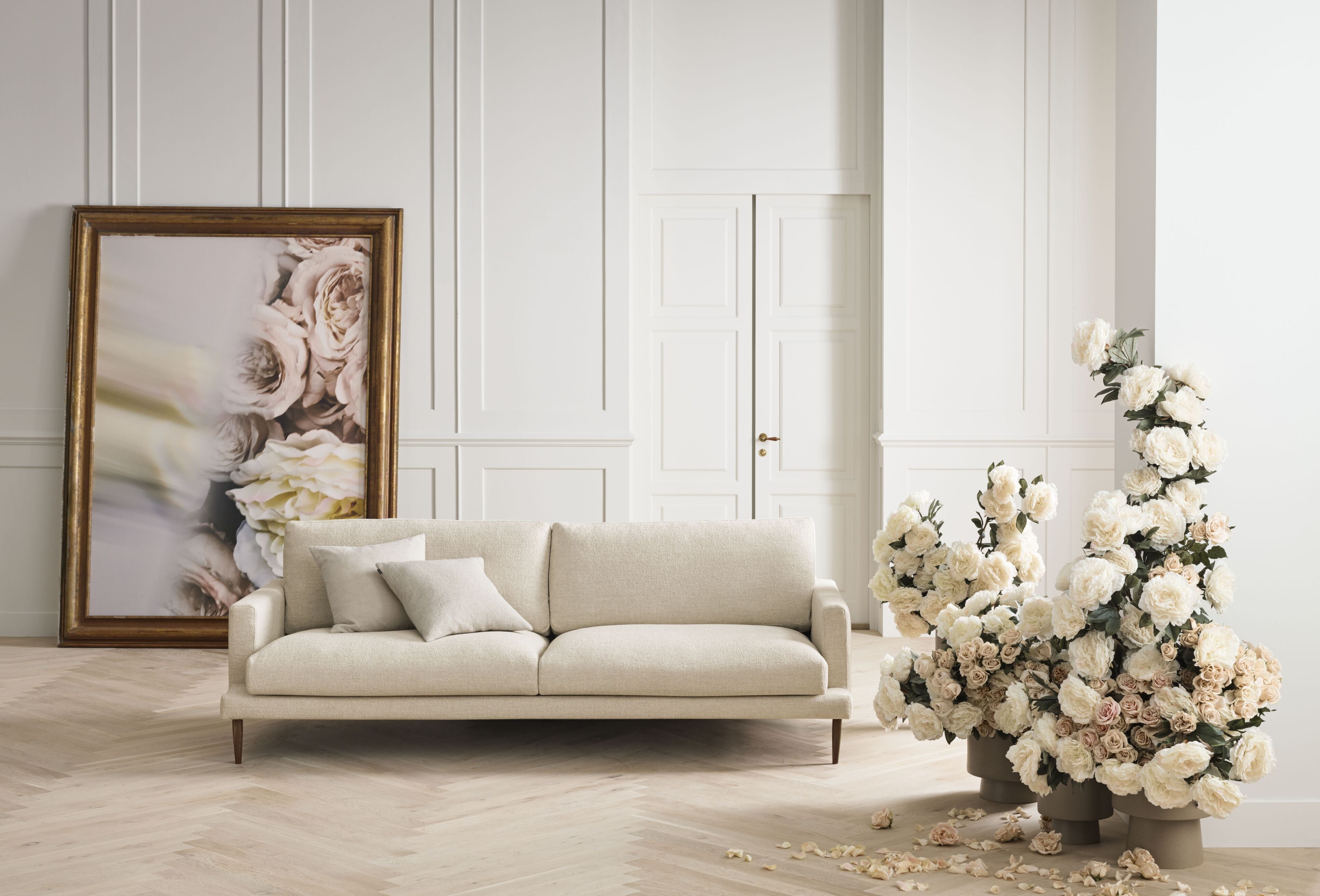 Sofa 2,5-zits VENEDA SLIM donkere basis