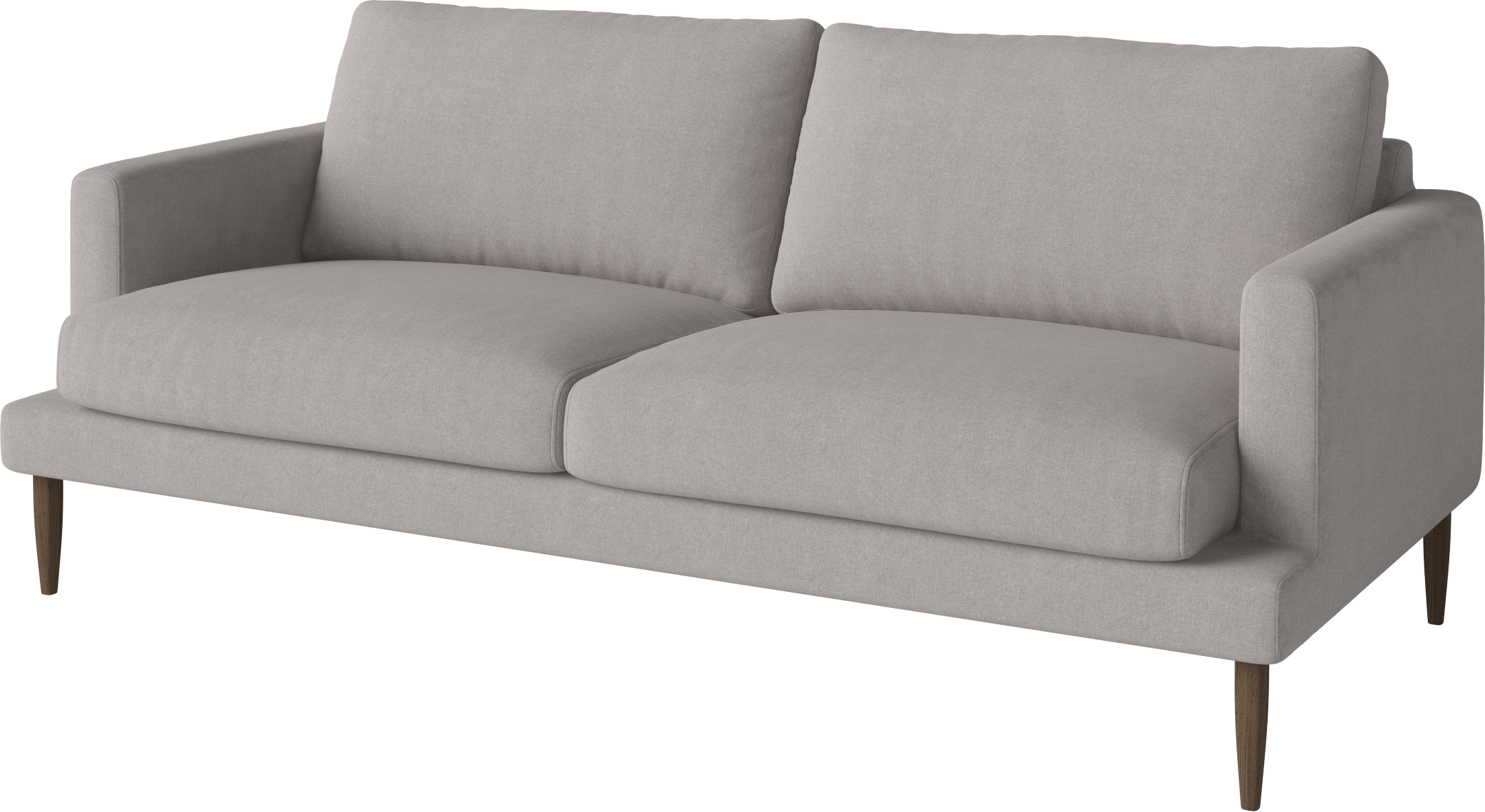 Sofa 2,5-zits VENEDA met een basis van donker eikenhout