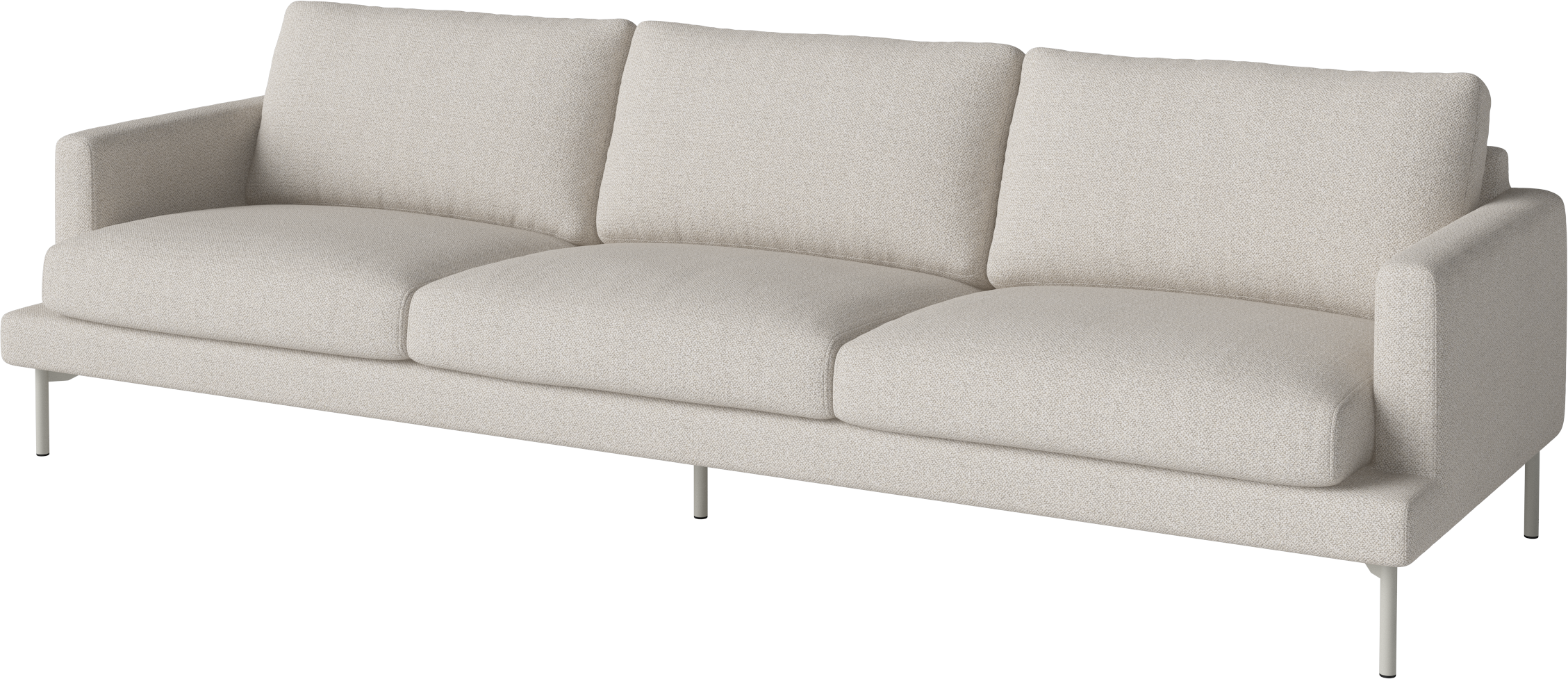 Sofa 4-persoons VENEDA SLIM grijze stalen basis