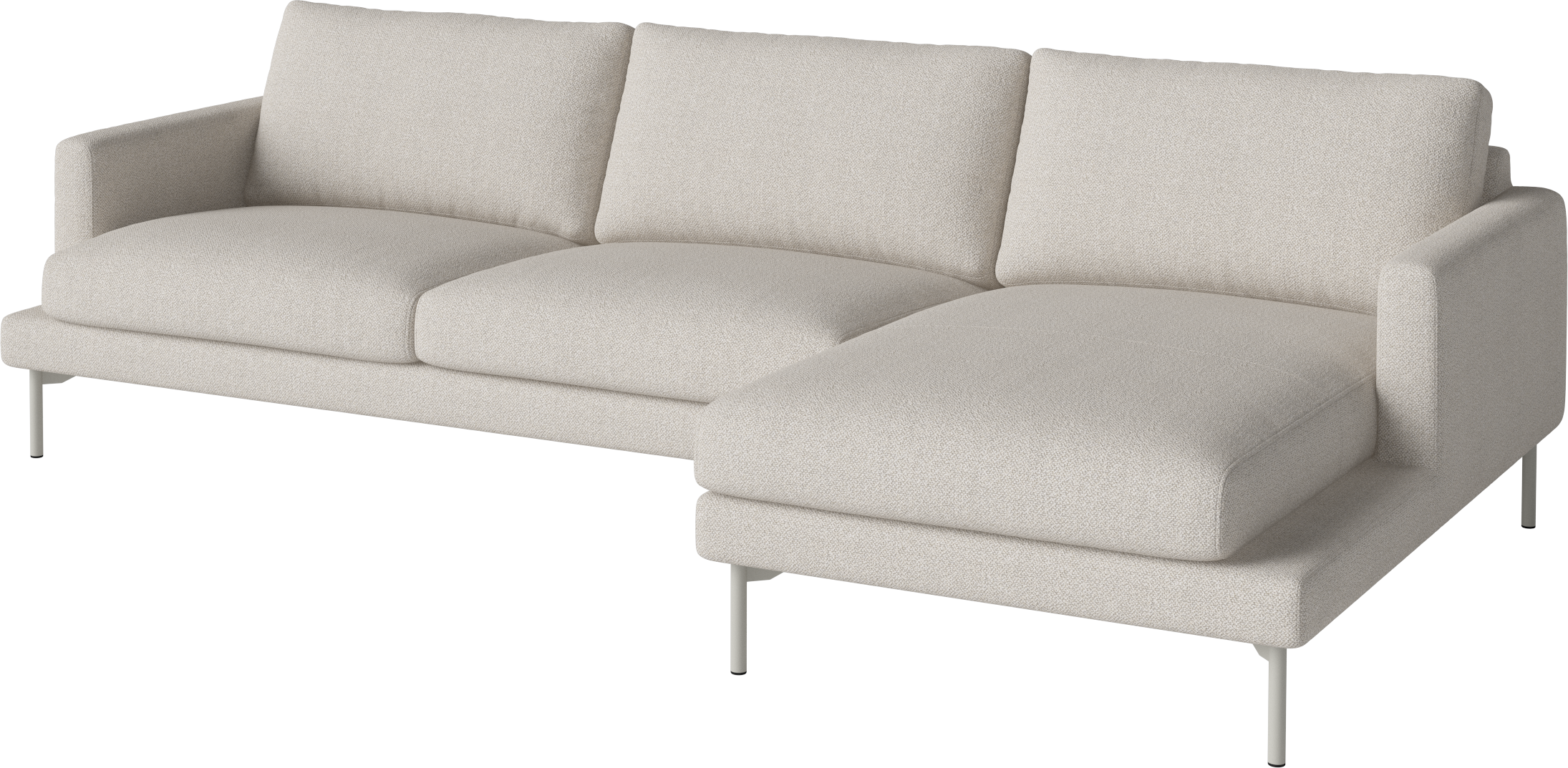 Rechthoekige bank VENEDA SLIM grijze stalen basis