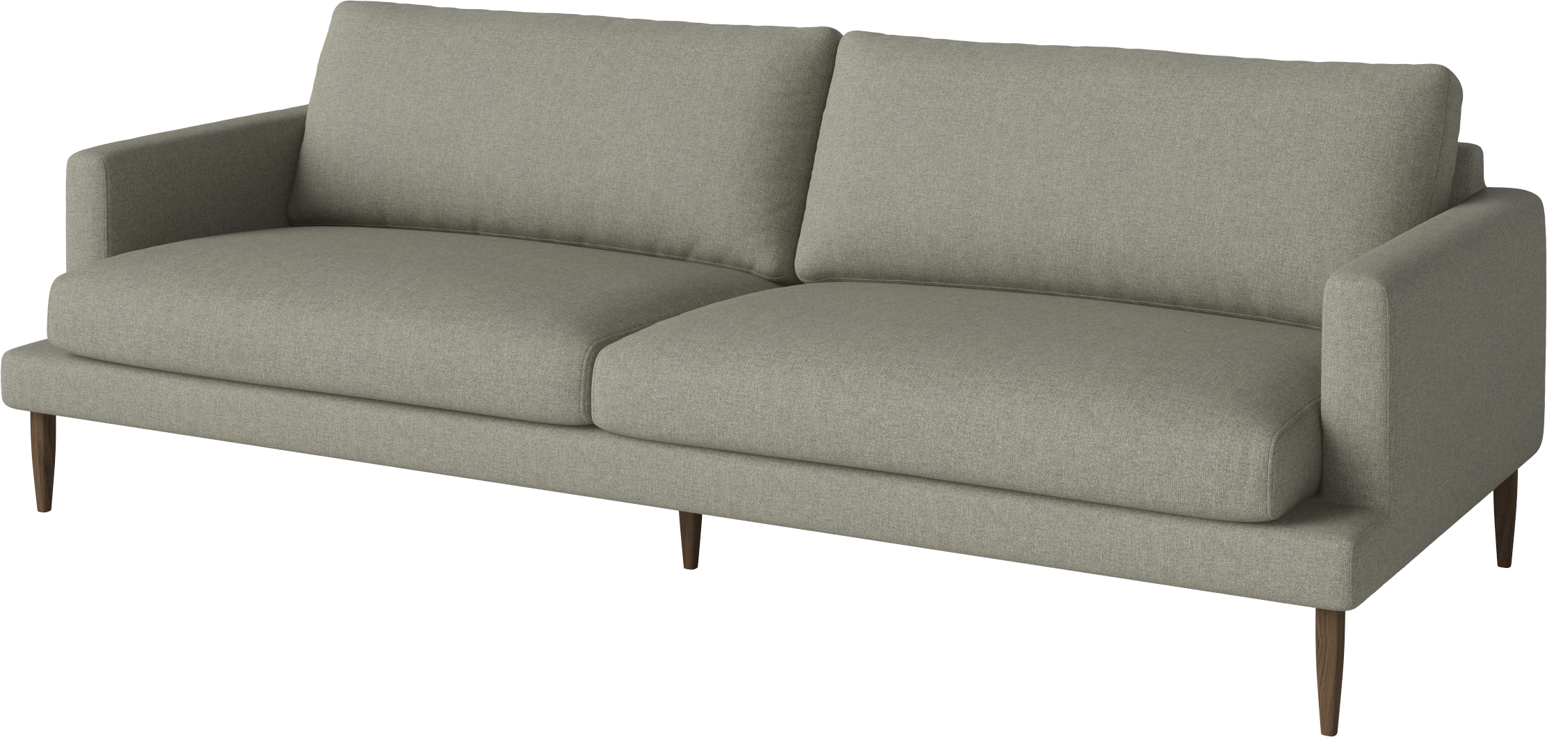 Sofa 3-zits VENEDA met een basis van donker eikenhout