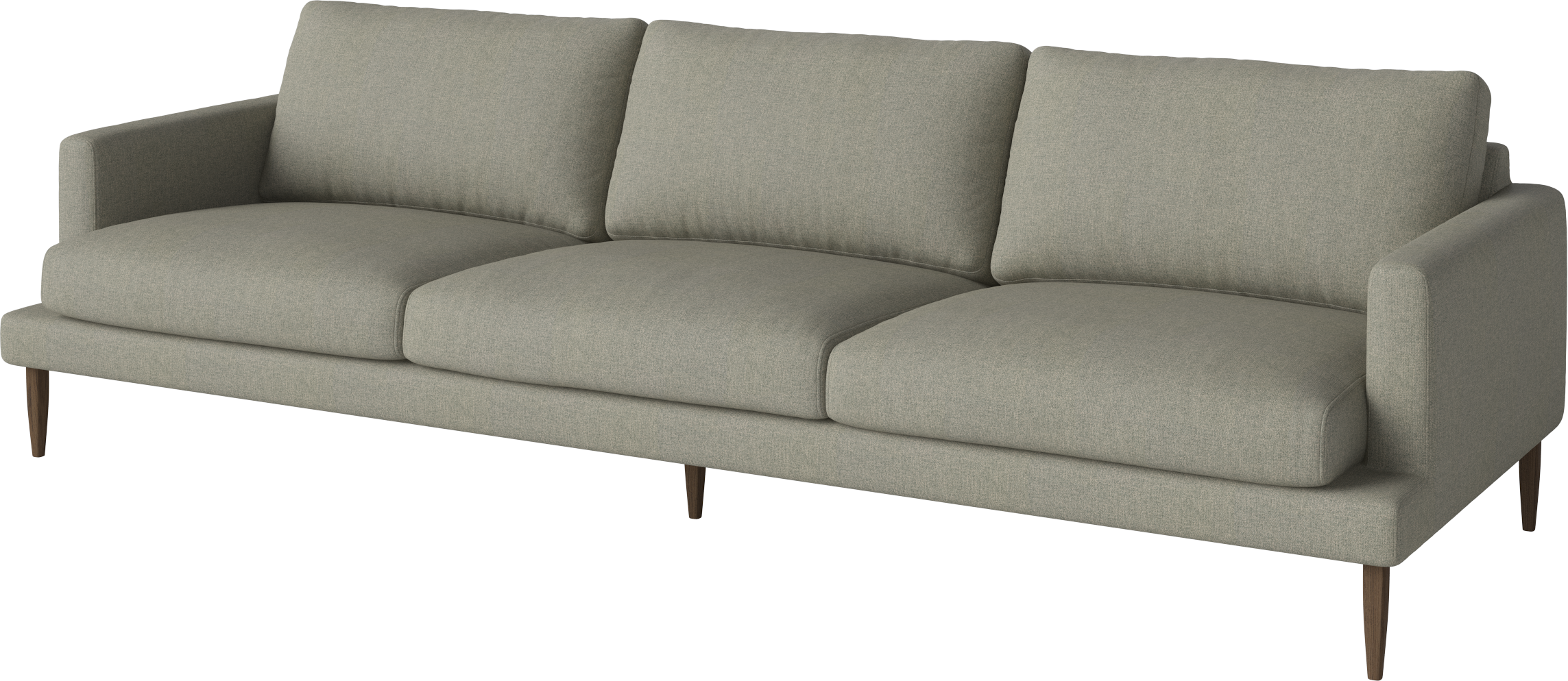 Sofa 4-persoons VENEDA met een basis van donker eikenhout