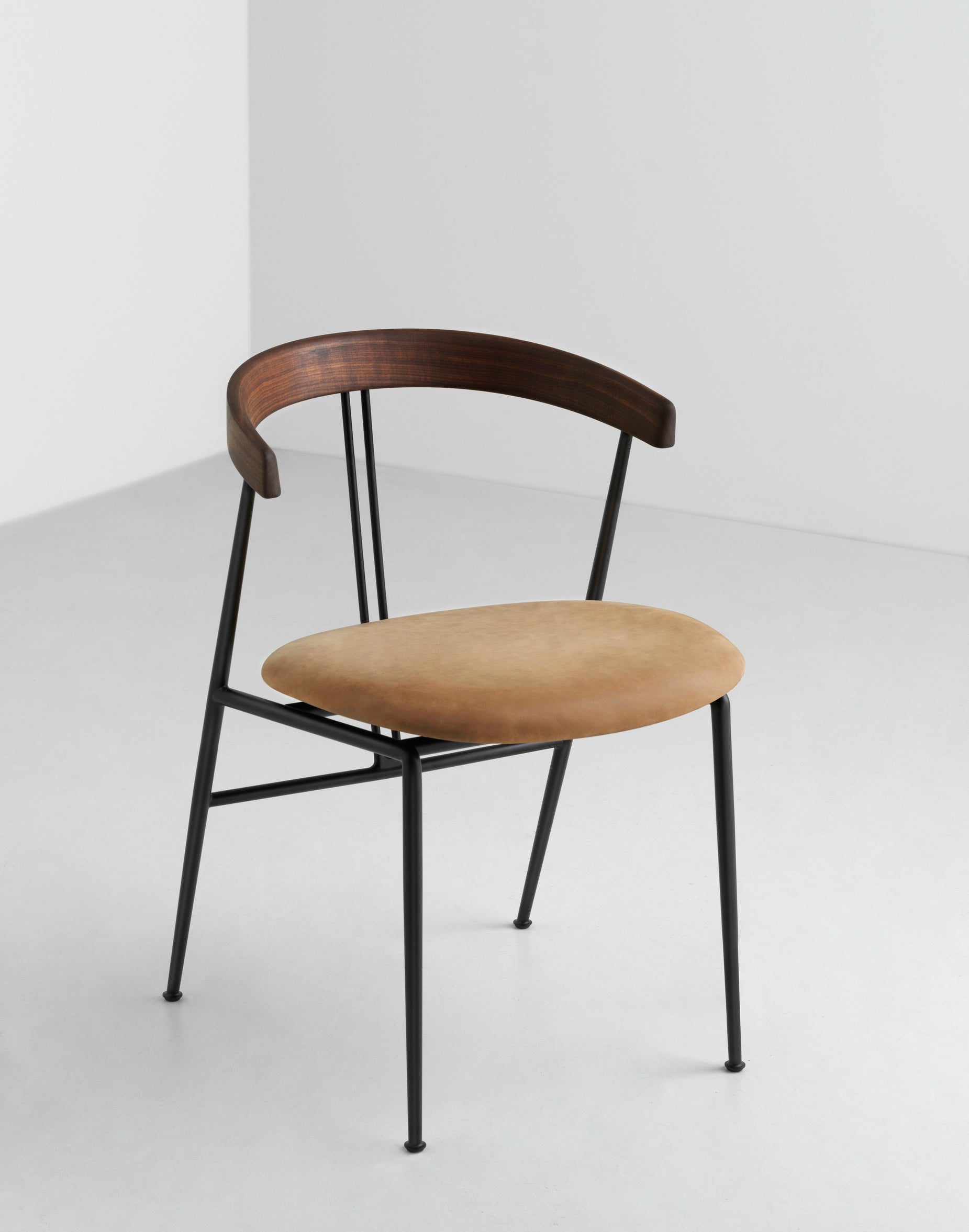 Gestoffeerde stoel VIOLIN van eikenhout, geolied