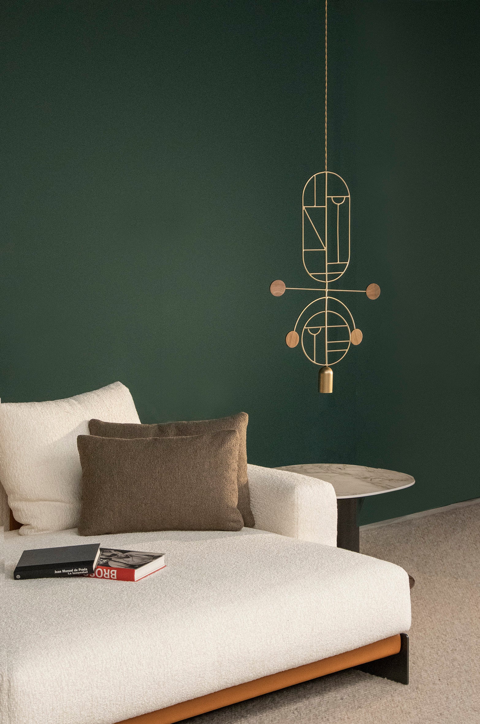 Hanglamp WOODEN DOTS WDS08 grafiet met wit en rood