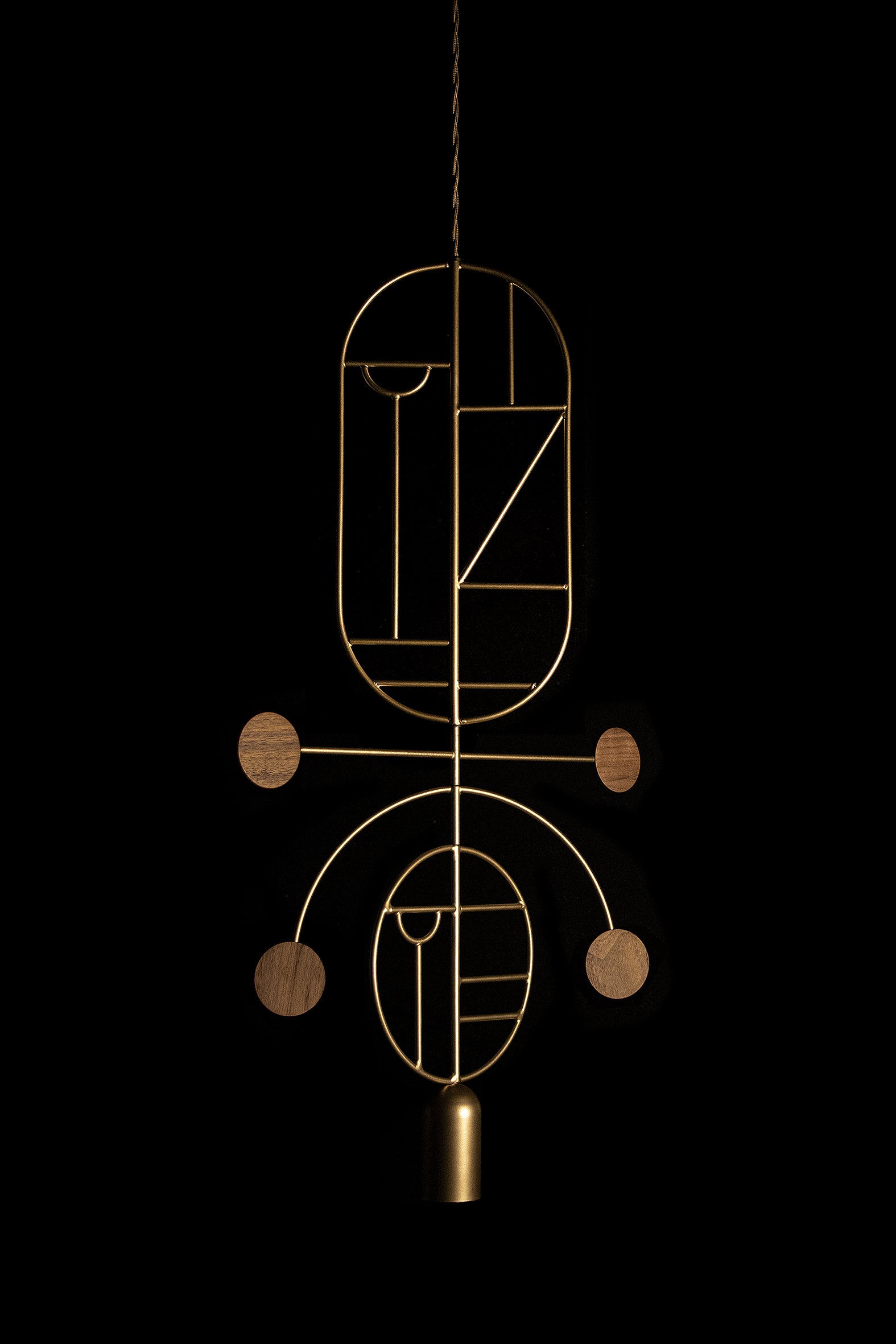 Hanglamp WOODEN DOTS WDS08 grafiet met wit en rood