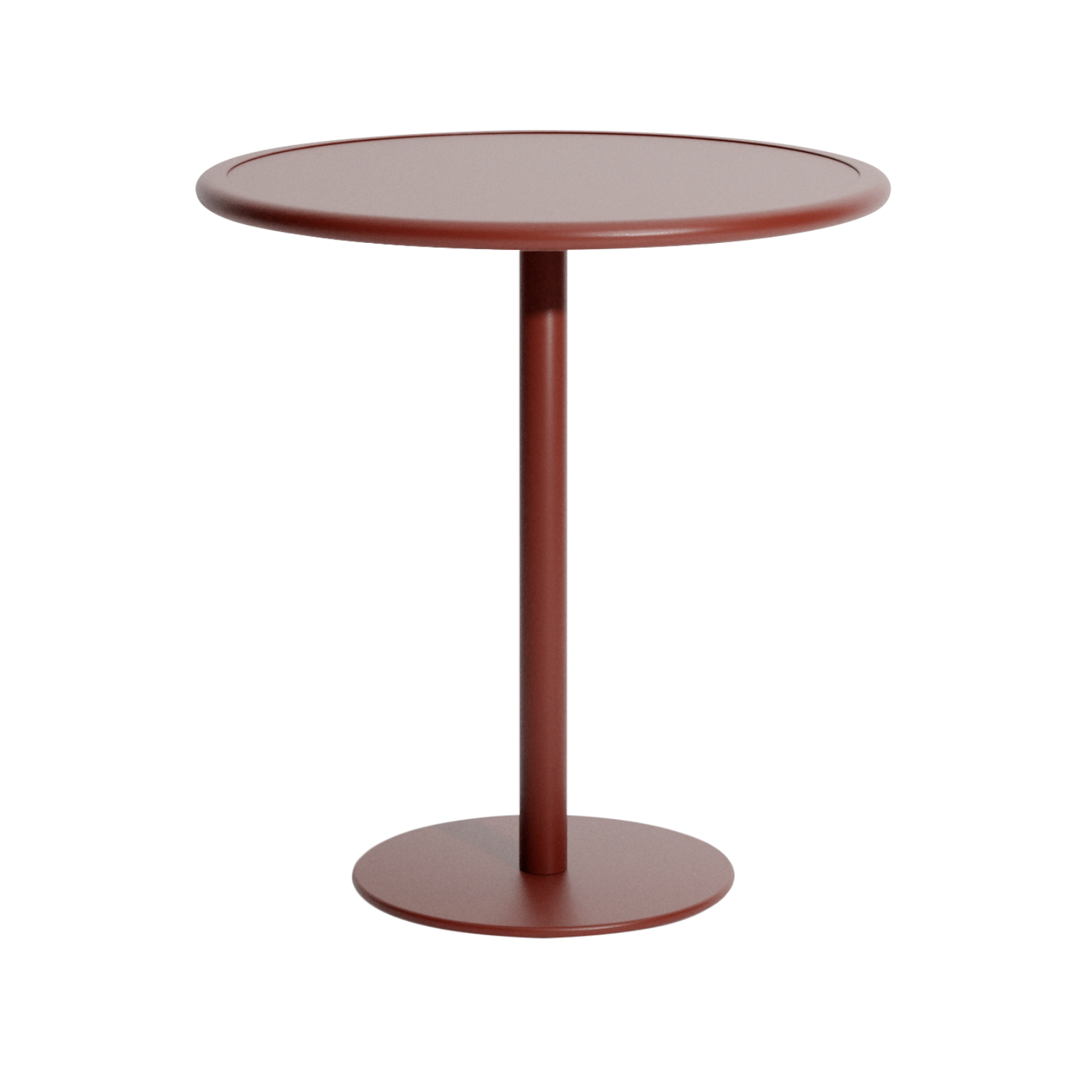 Ronde tuintafel WEEK-END in roodbruin