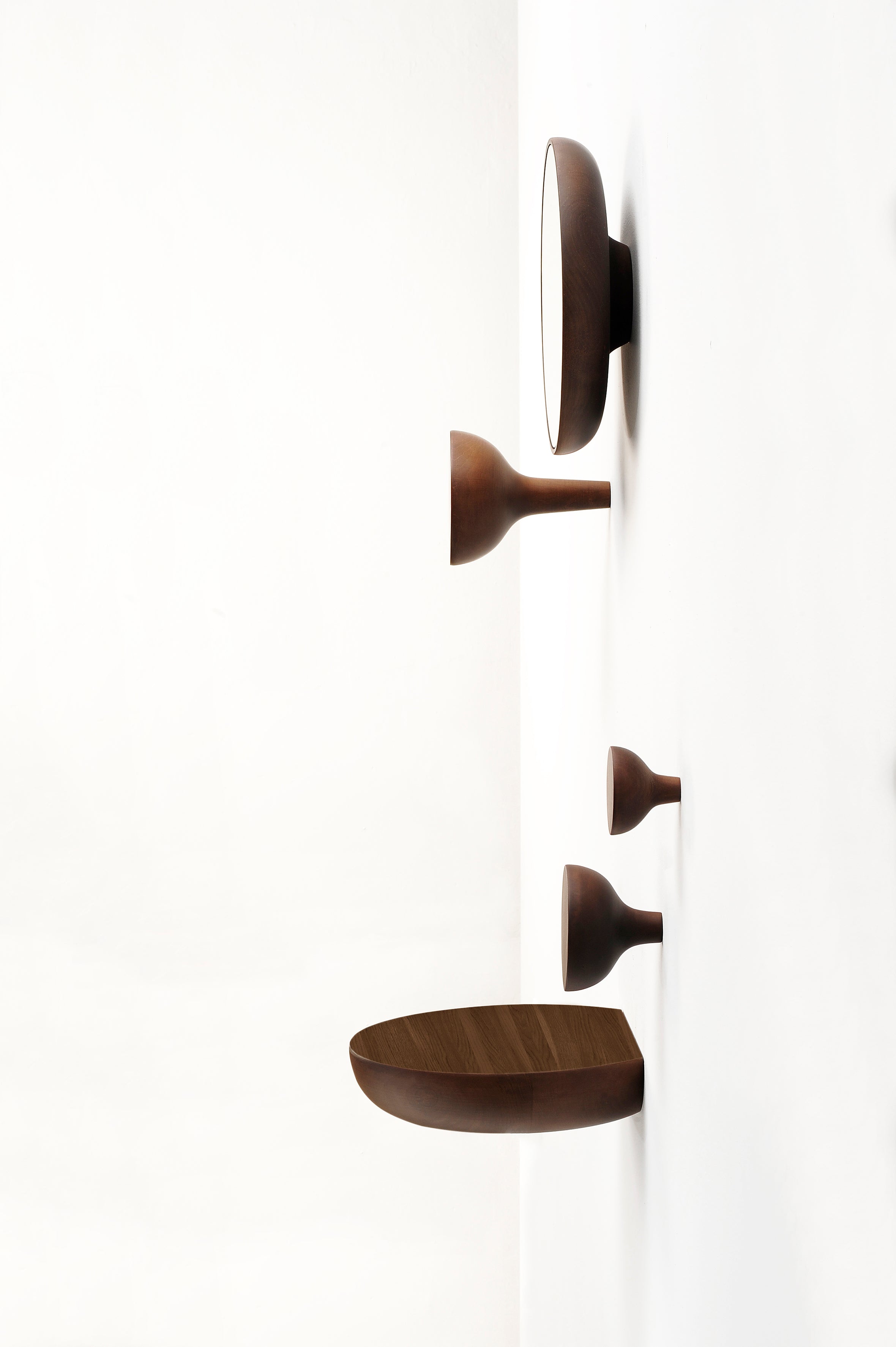 WELCOME coat rack set walnut veneer