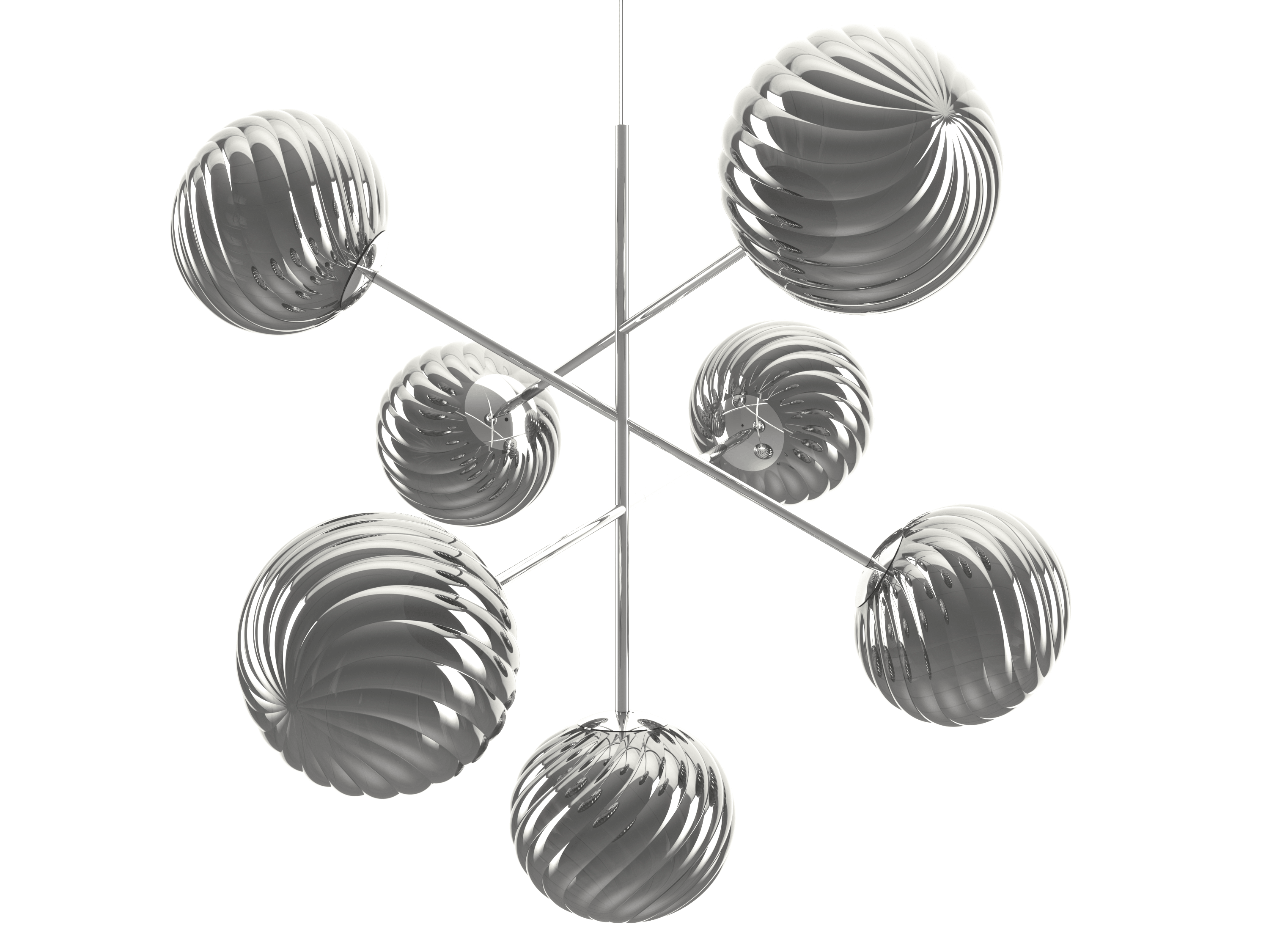 Hanglamp WHIRL GROOT zilver