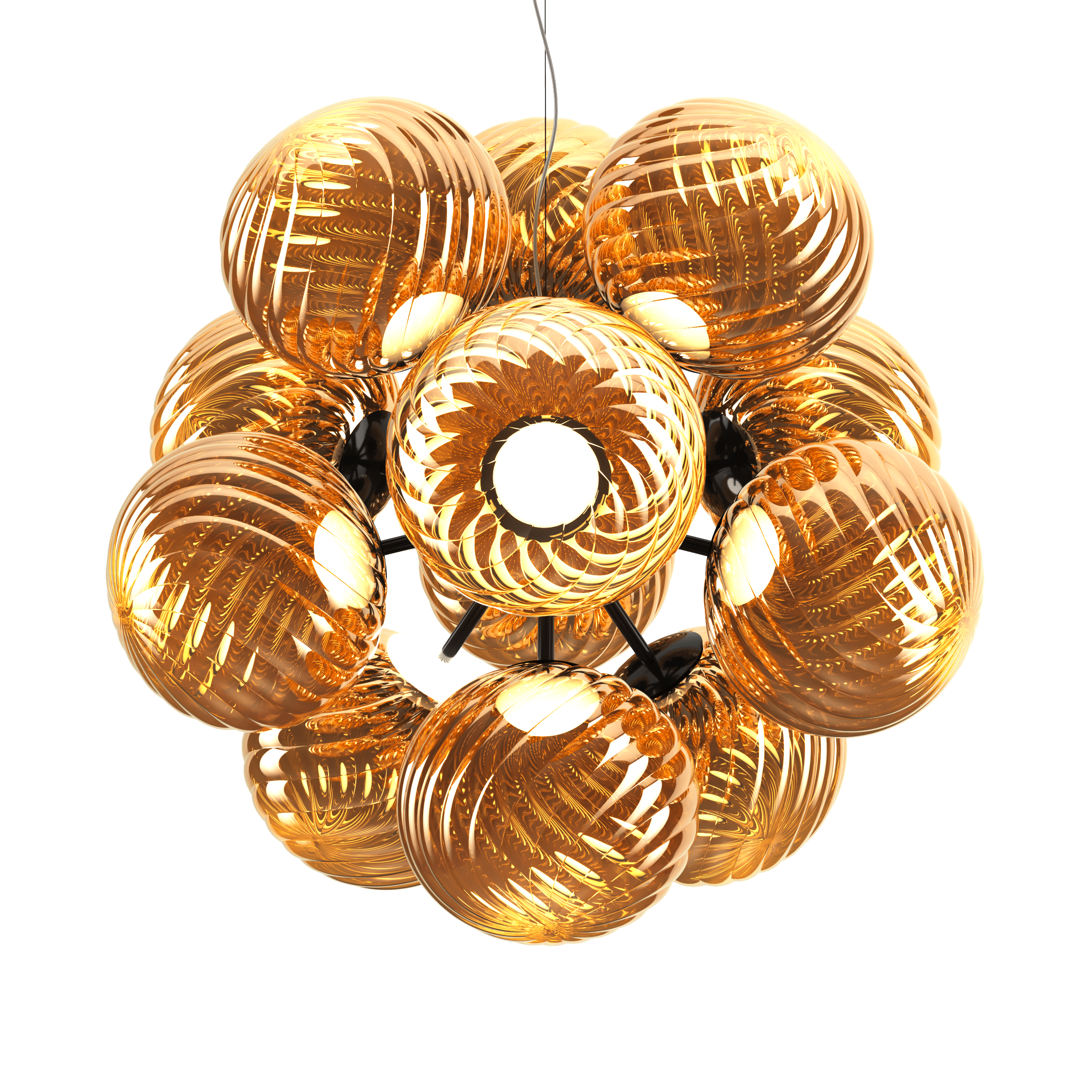 Hanging Lamp WHIRL BURST Gold