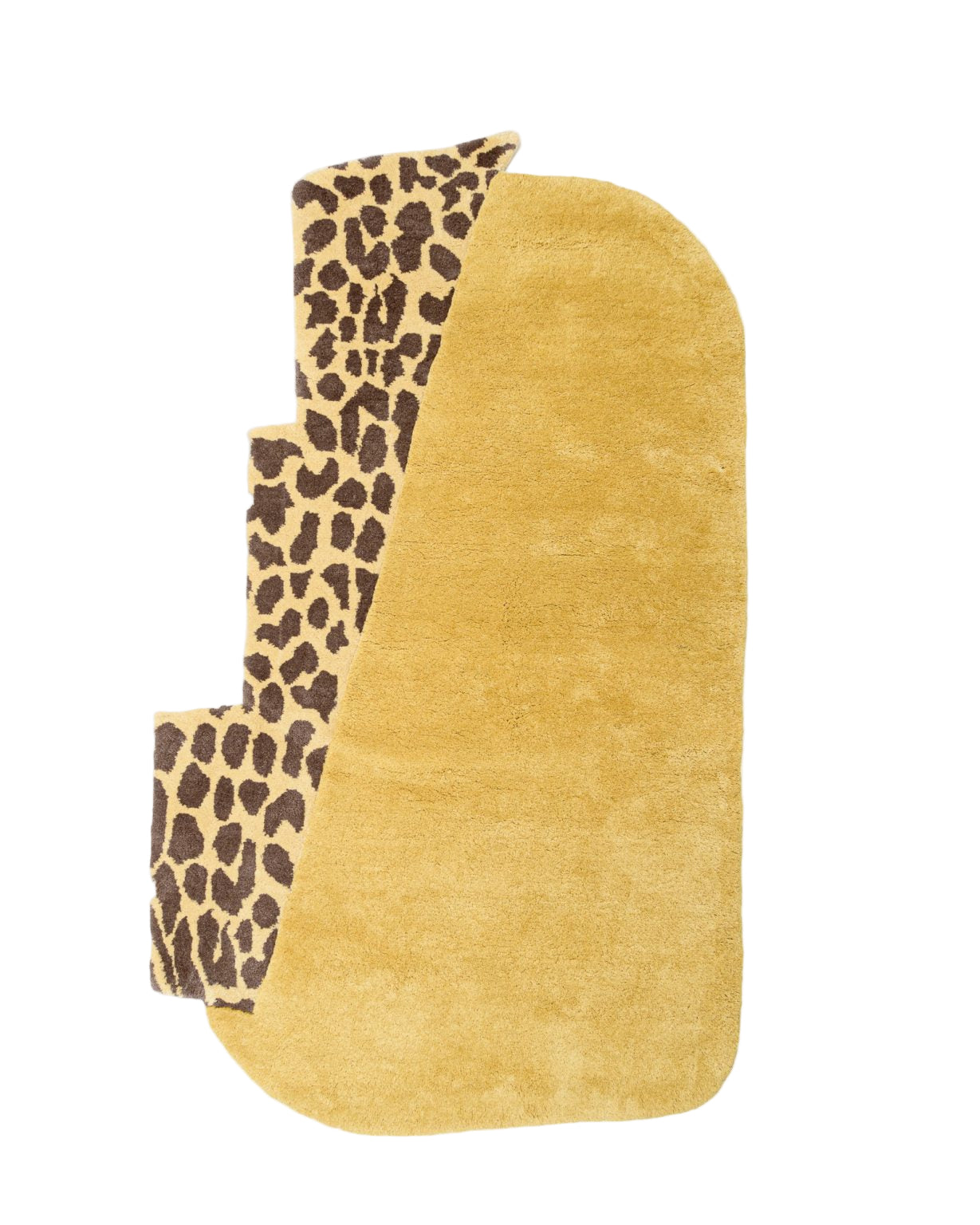 Asymmetrisch decoratief tapijt WILD MIST warme oker