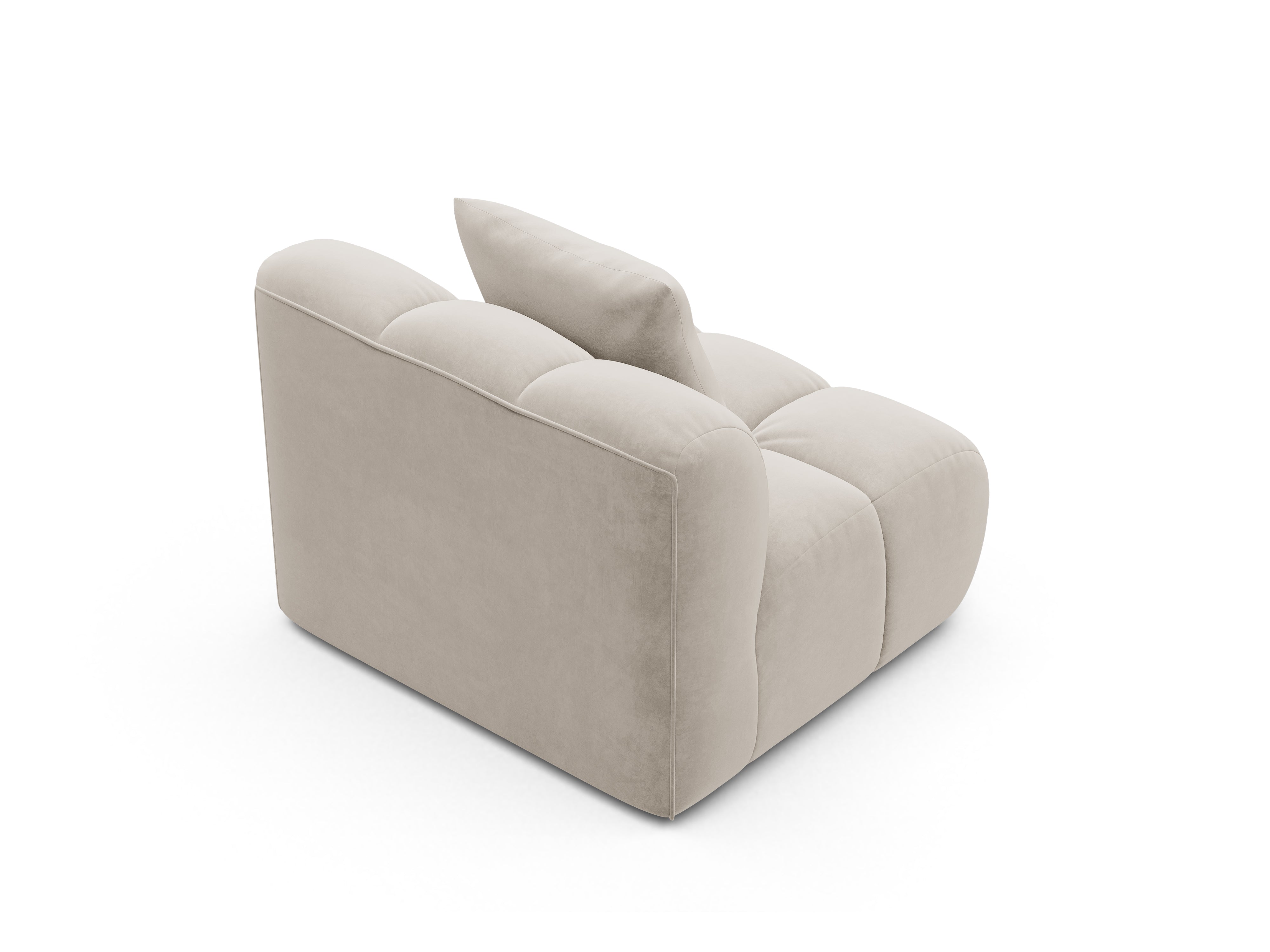 Fotel / moduł aksamitny ASTRO ecru do salonu – Windsor & Co