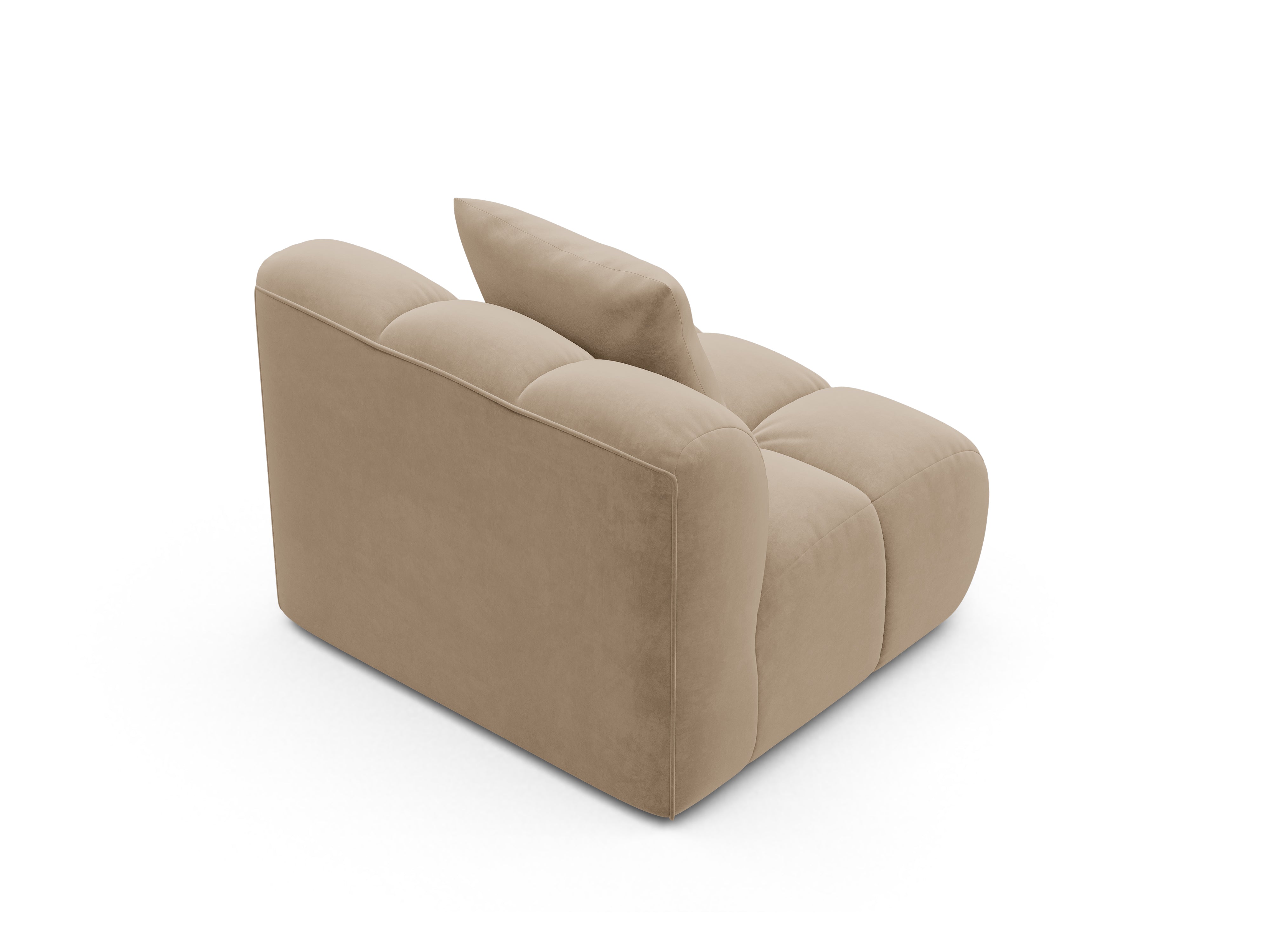 Fauteuil / modulaire fluwelen ASTRO zandkleurig