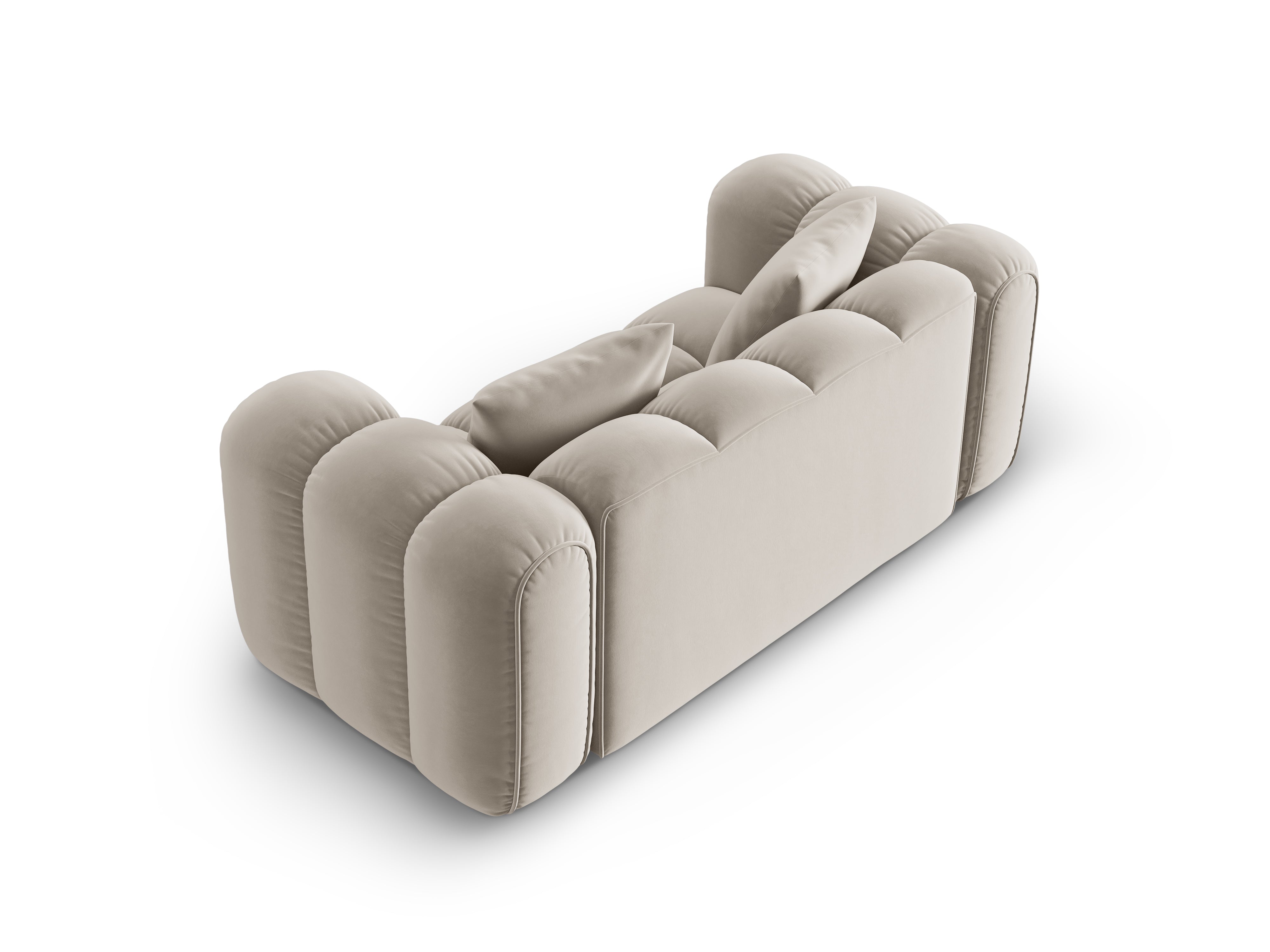 Sofa aus Samt 2-sitzig ASTRO ecru