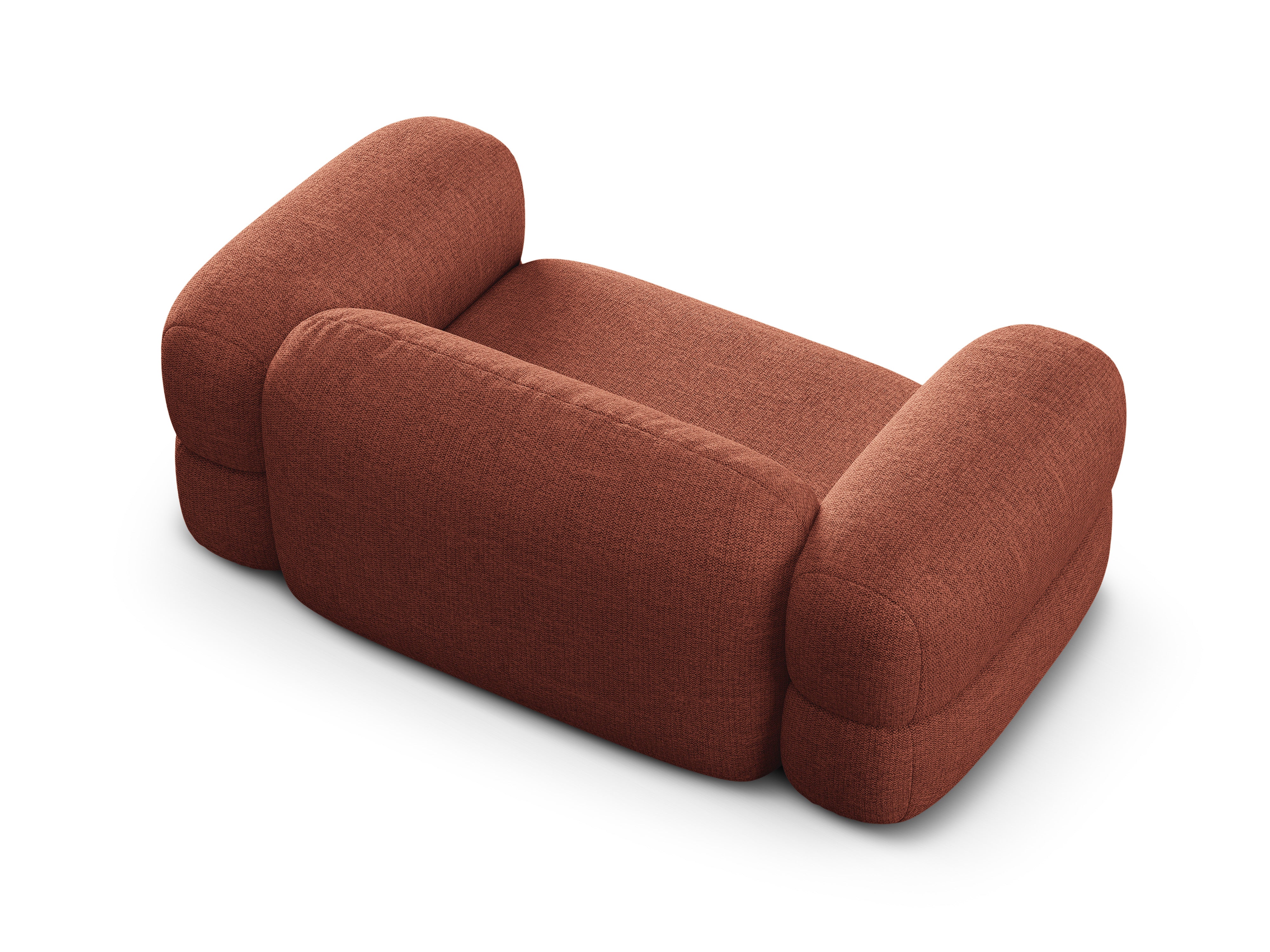 2-seater Sofa ROGER coral chenille