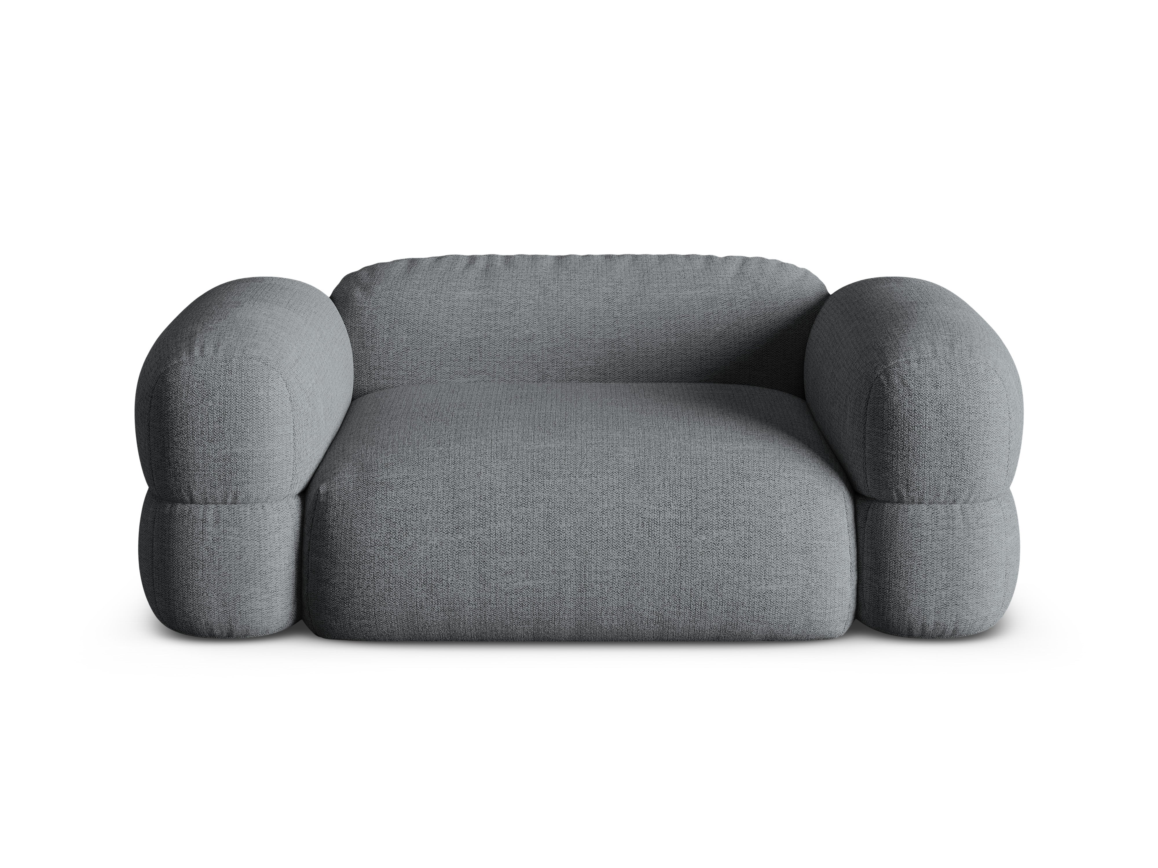 2-seater Sofa ROGER gray chenille