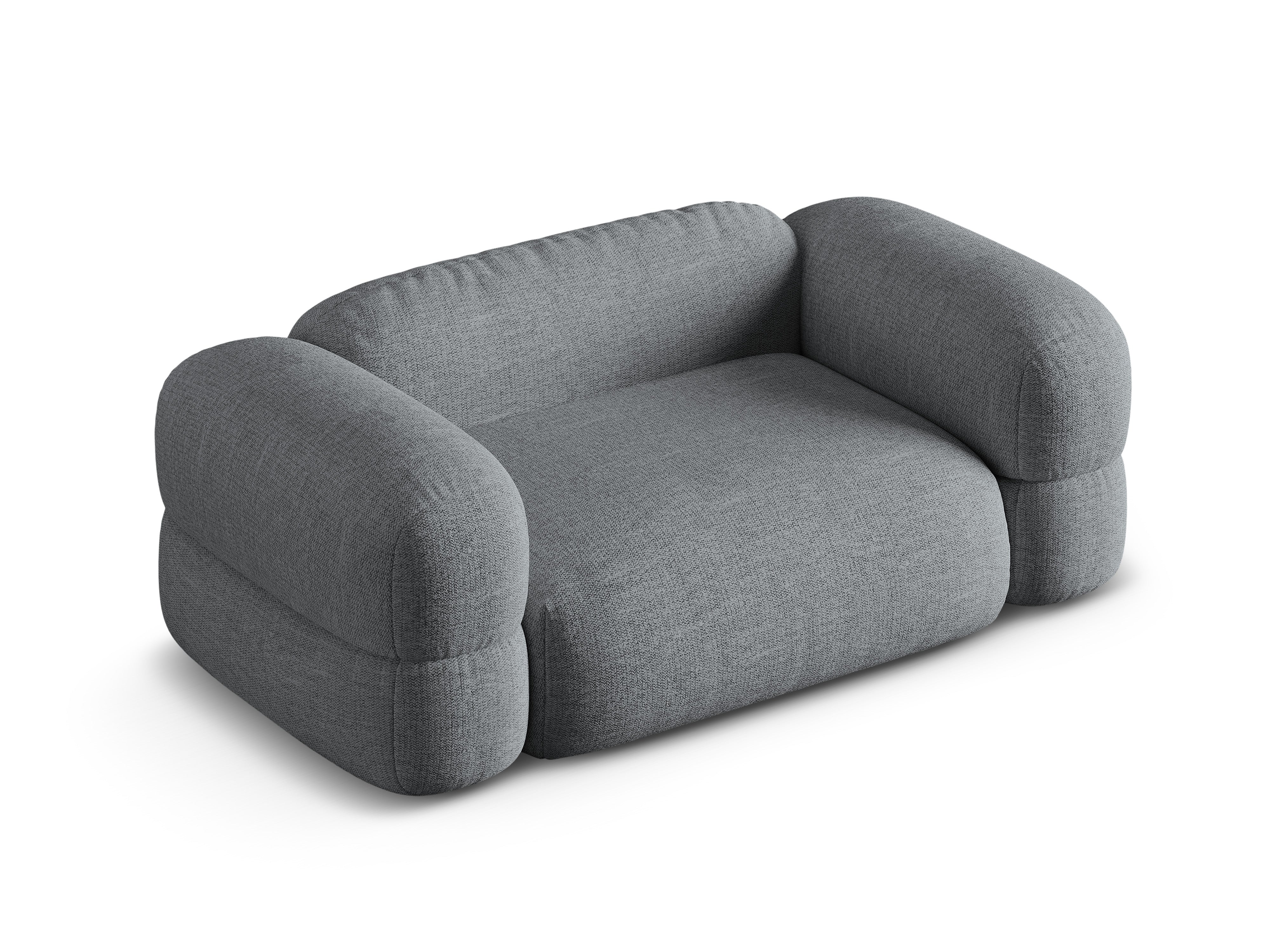 2-seater Sofa ROGER gray chenille