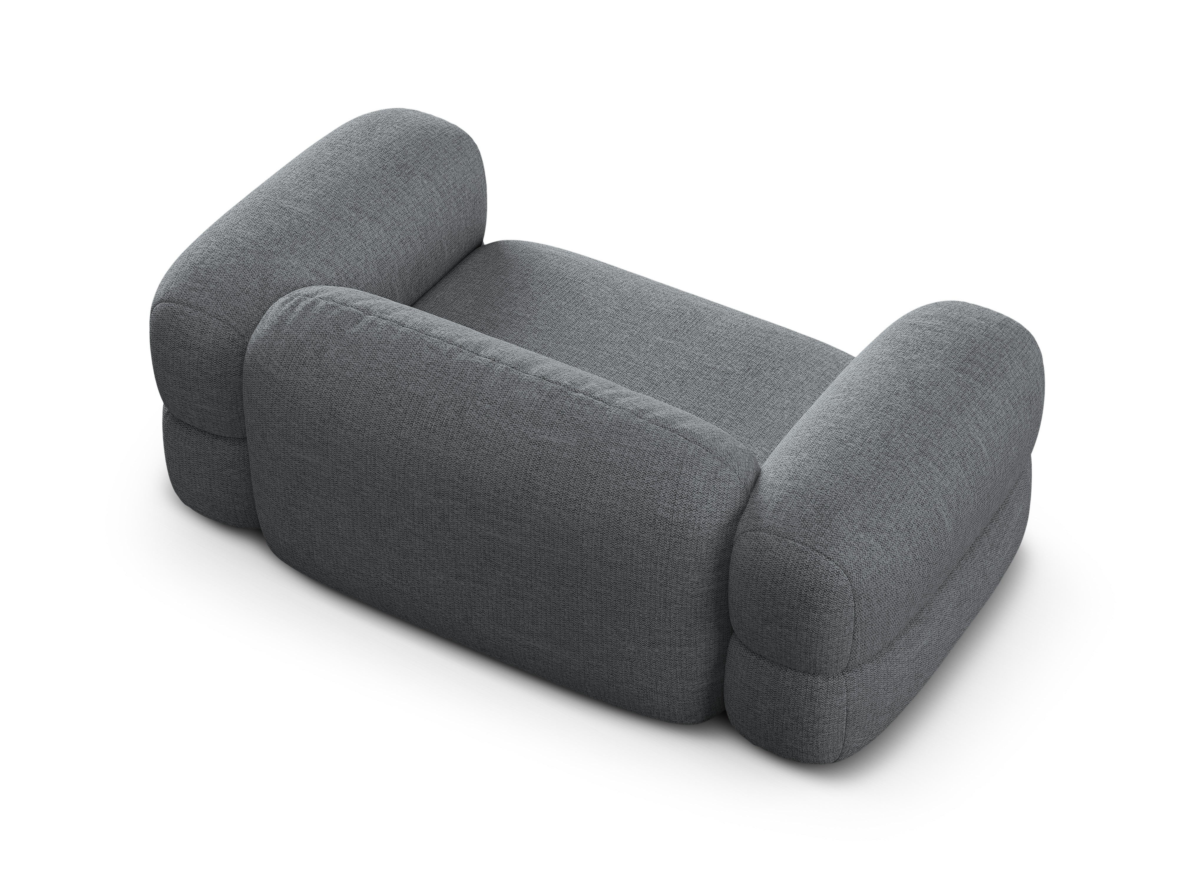 2-seater Sofa ROGER gray chenille