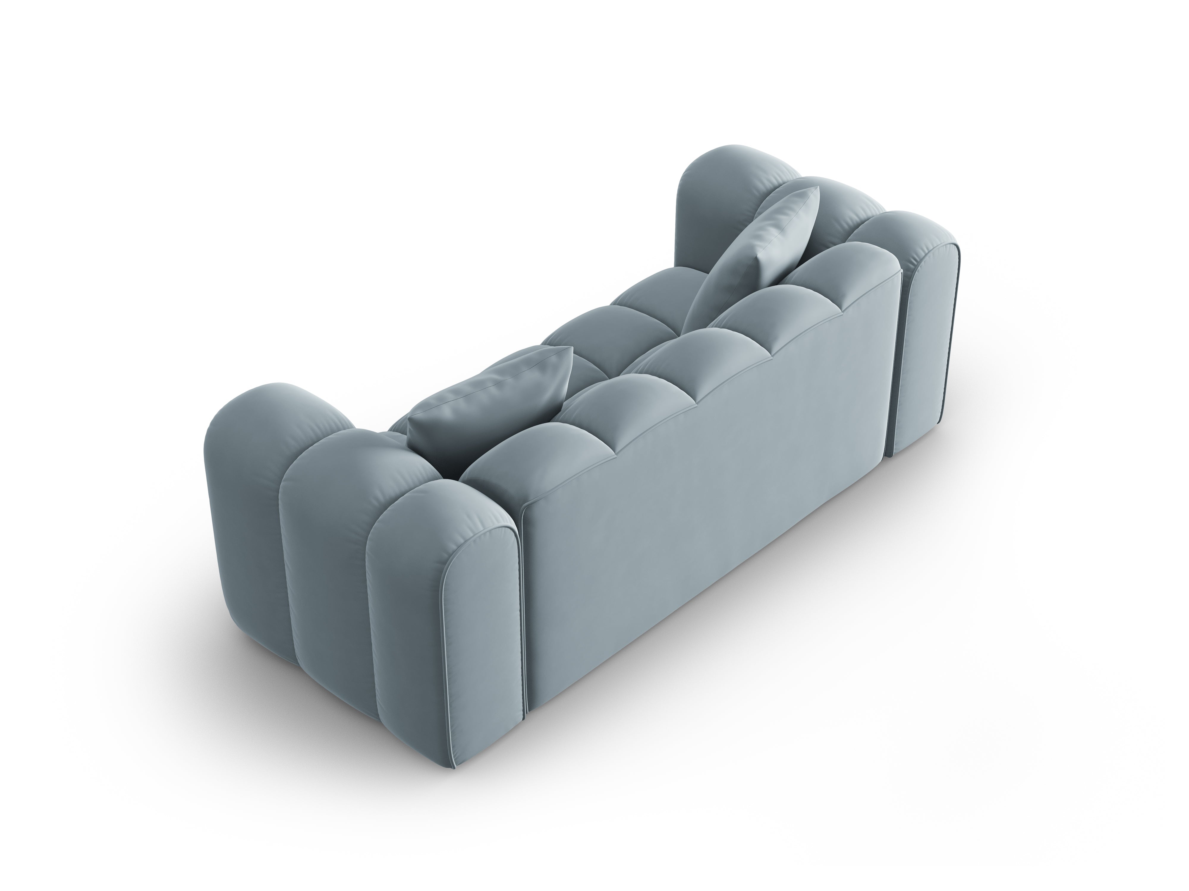 Sofa van fluweel 2-zits HALLEY lichtblauw