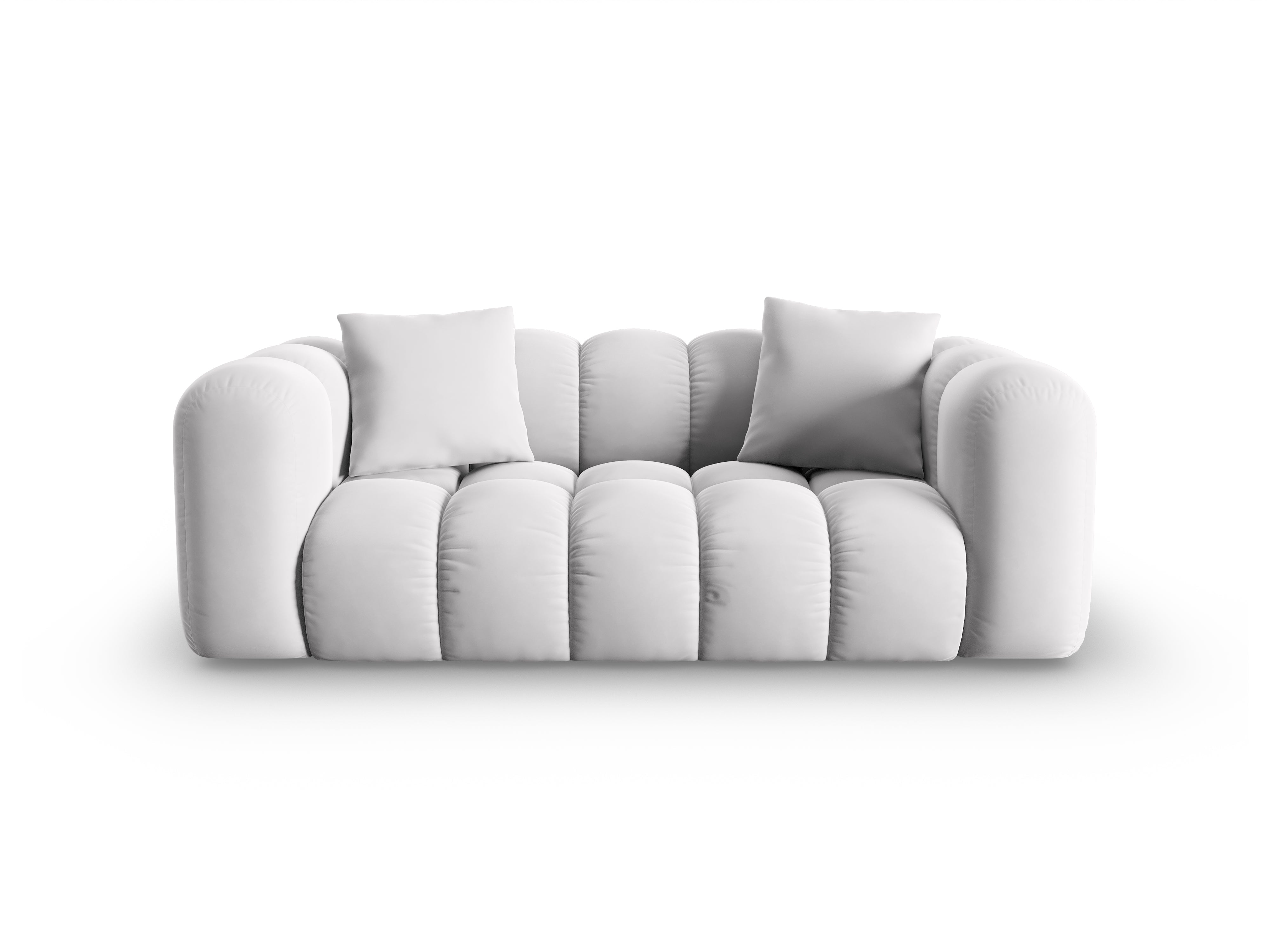 Sofa van fluweel voor 2 personen HALLEY zilver