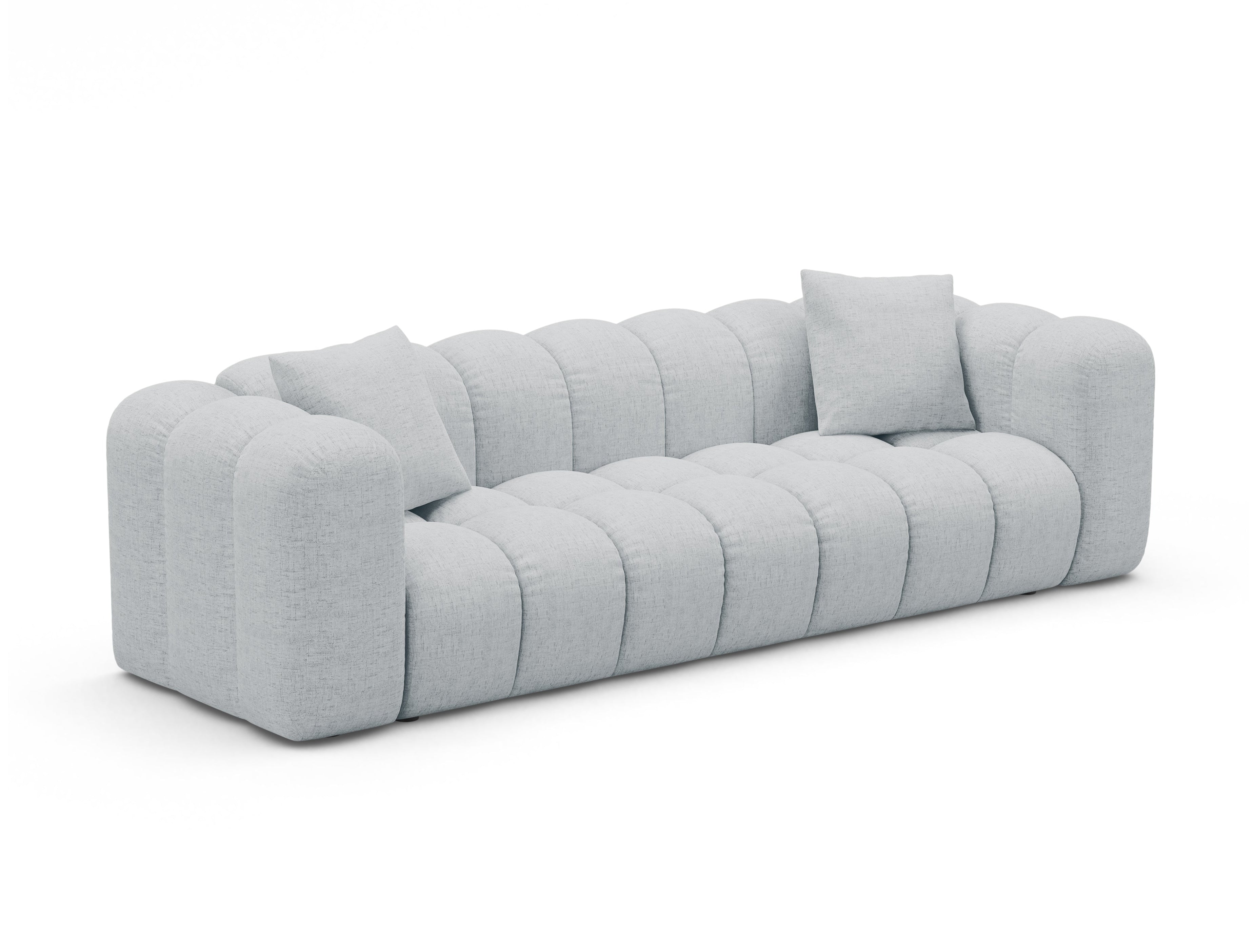 ASTRO light gray chenille sofa with sleeping function