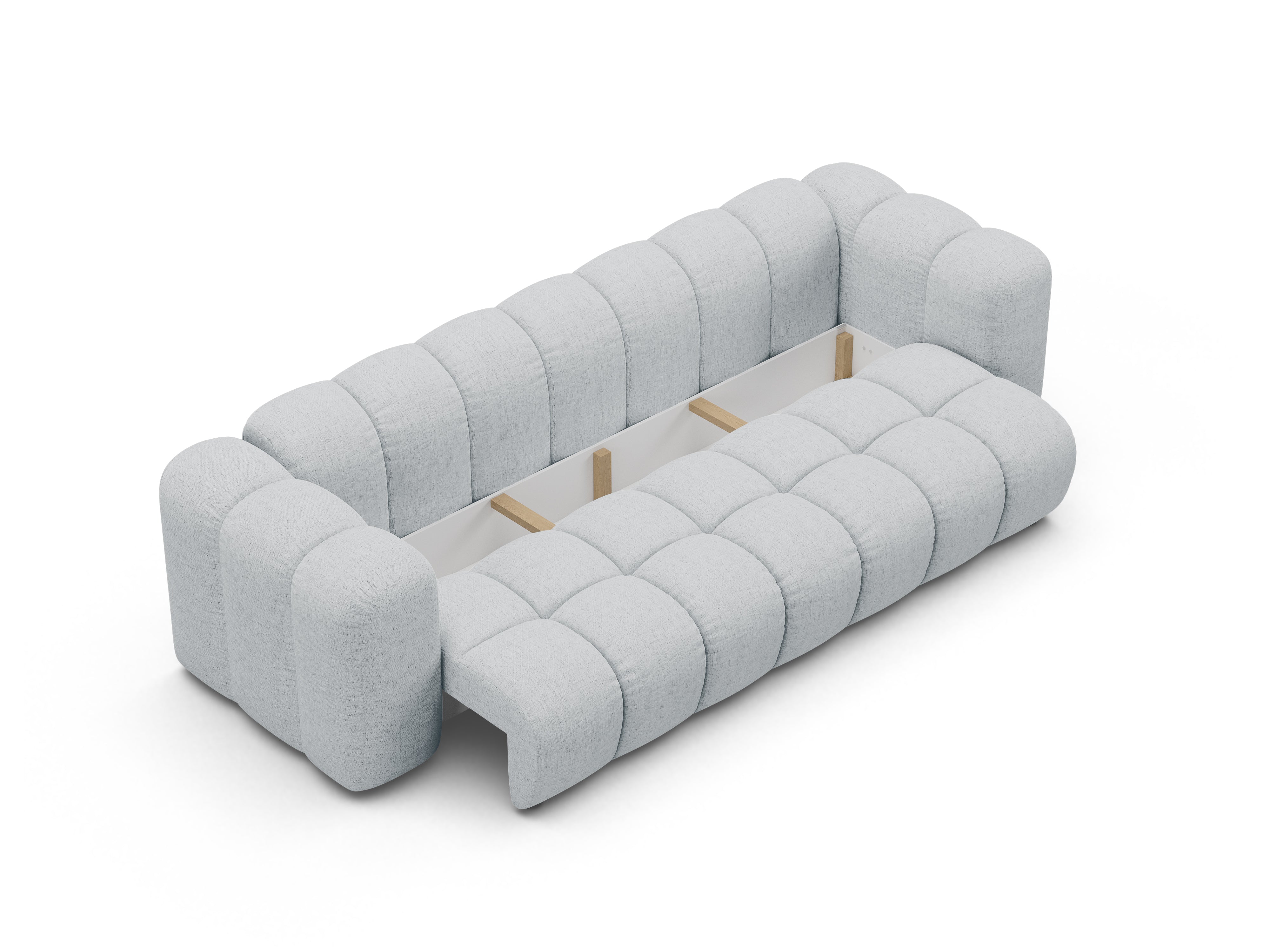 ASTRO light gray chenille sofa with sleeping function