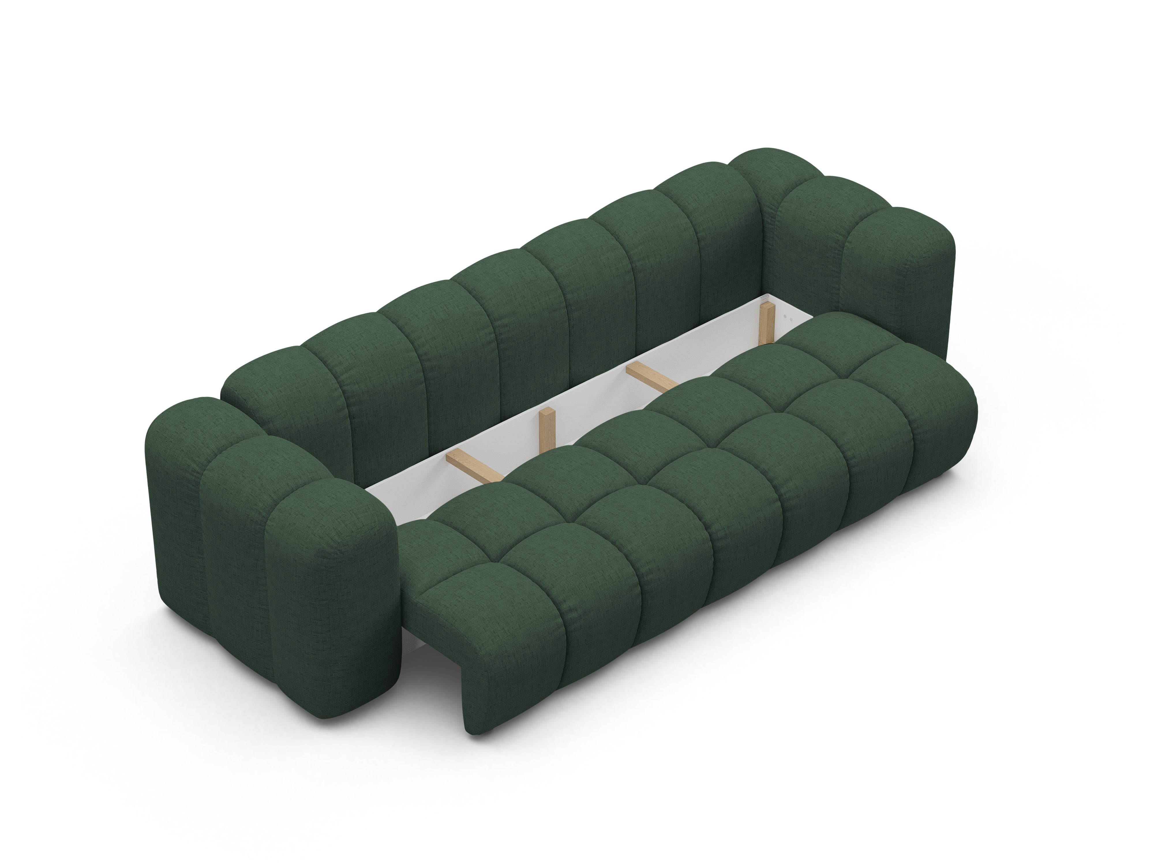 Sofa met slaapfunctie ASTRO zeegroene chenille