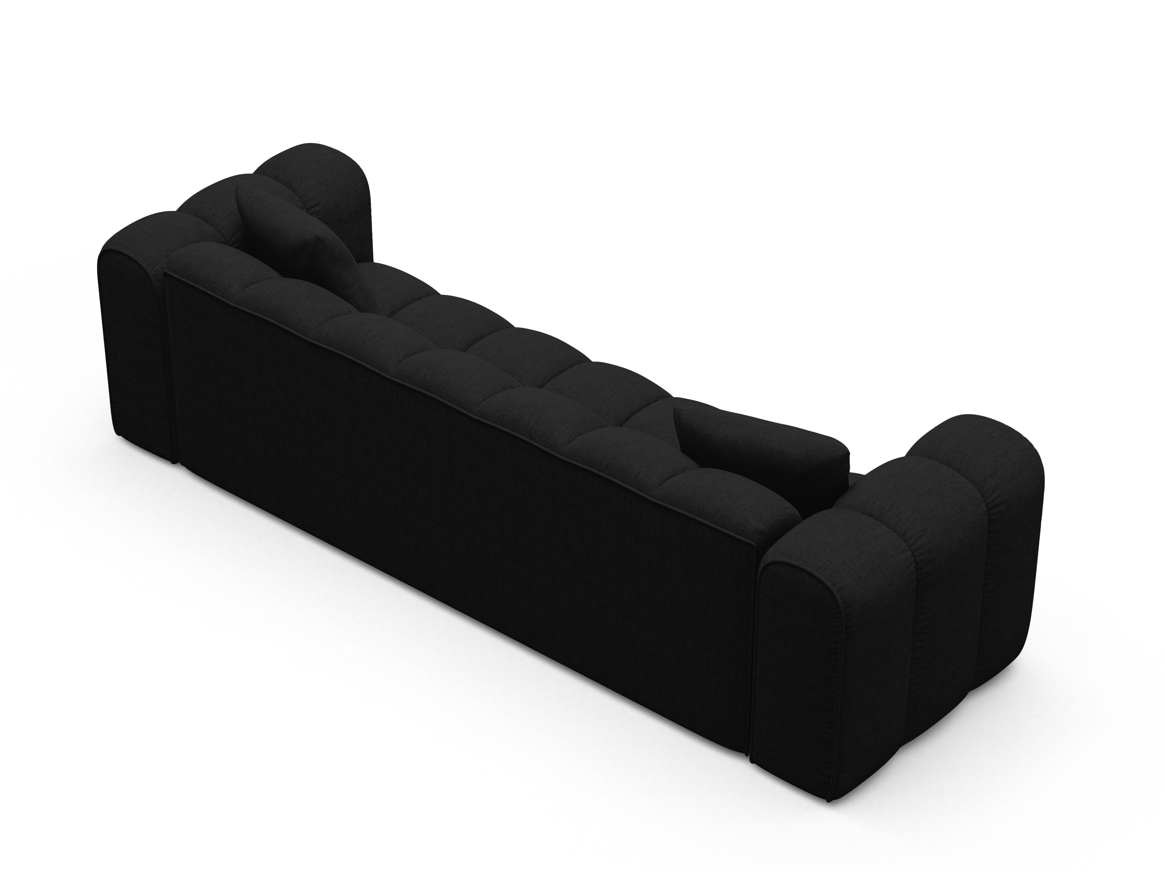 ASTRO black chenille sofa with sleeping function