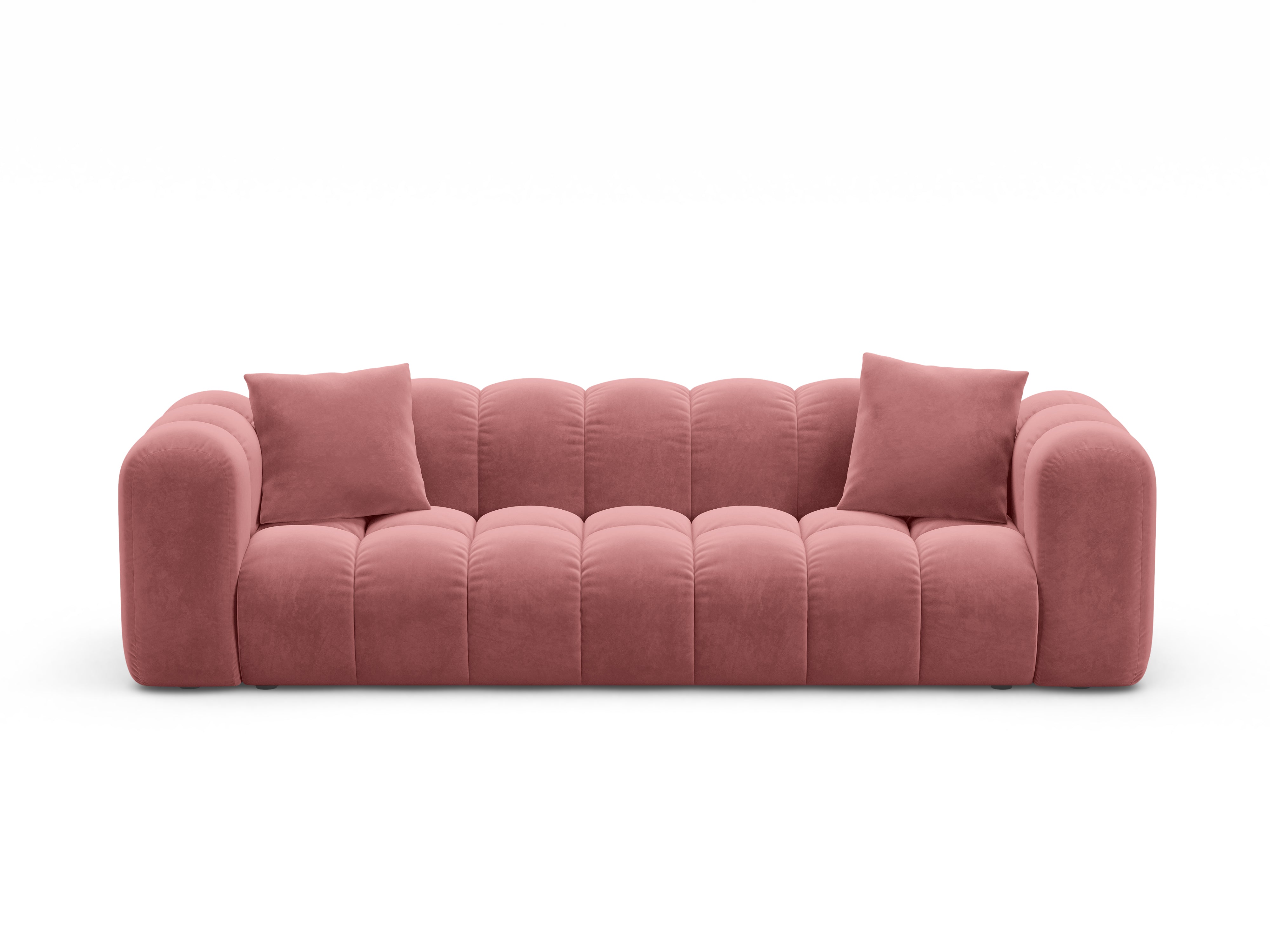 Sofa van fluweel met slaapfunctie ASTRO roze
