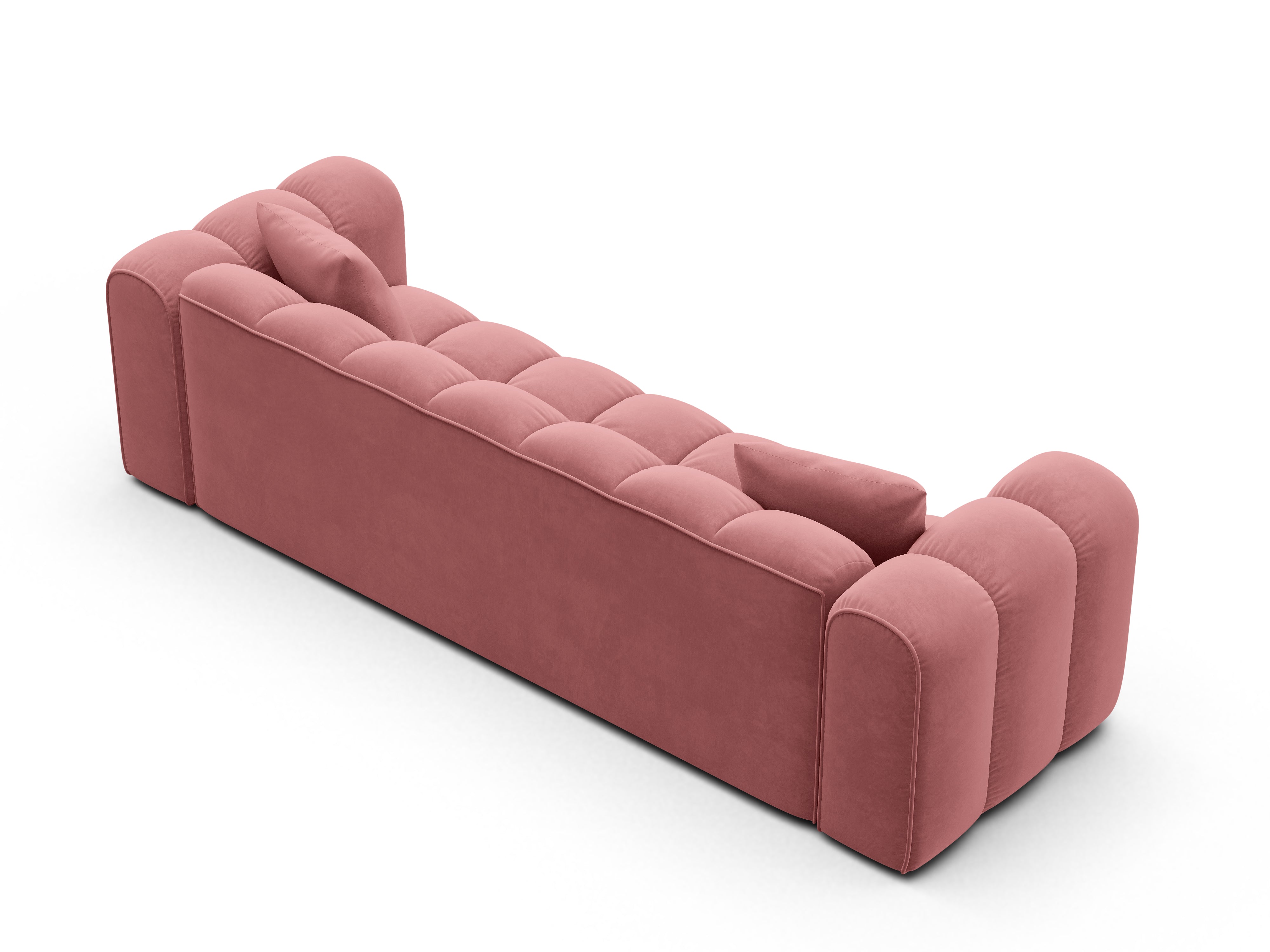 Sofa van fluweel met slaapfunctie ASTRO roze