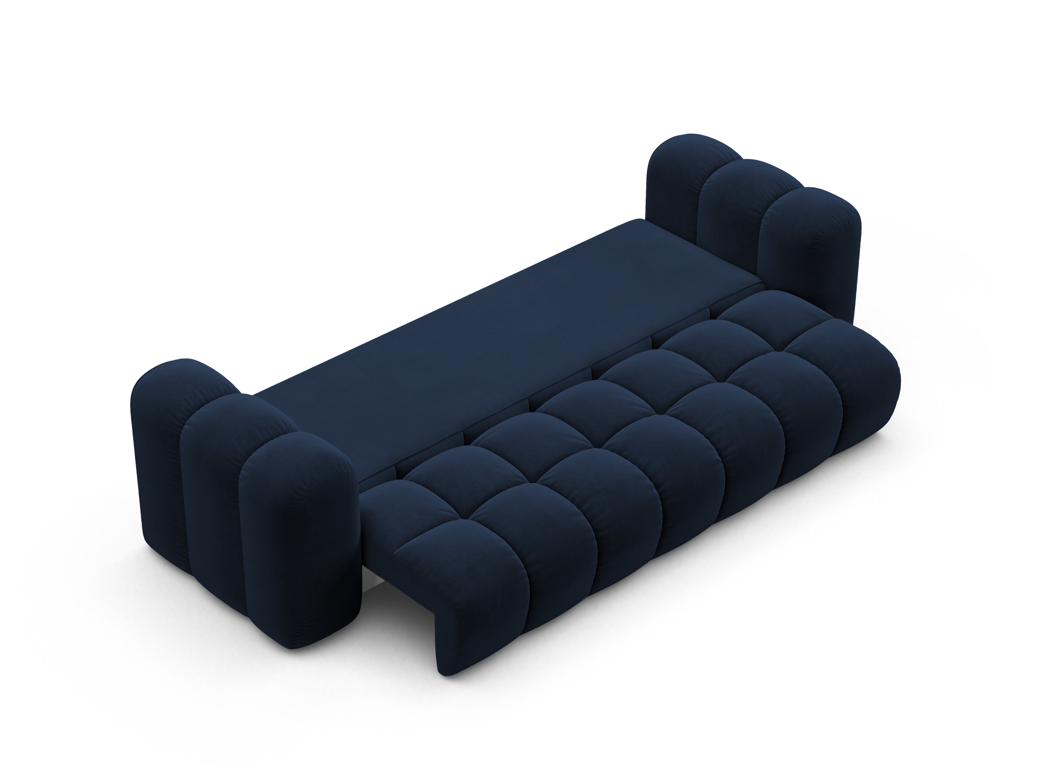 Velvet sofa with sleeping function ASTRO royal blue