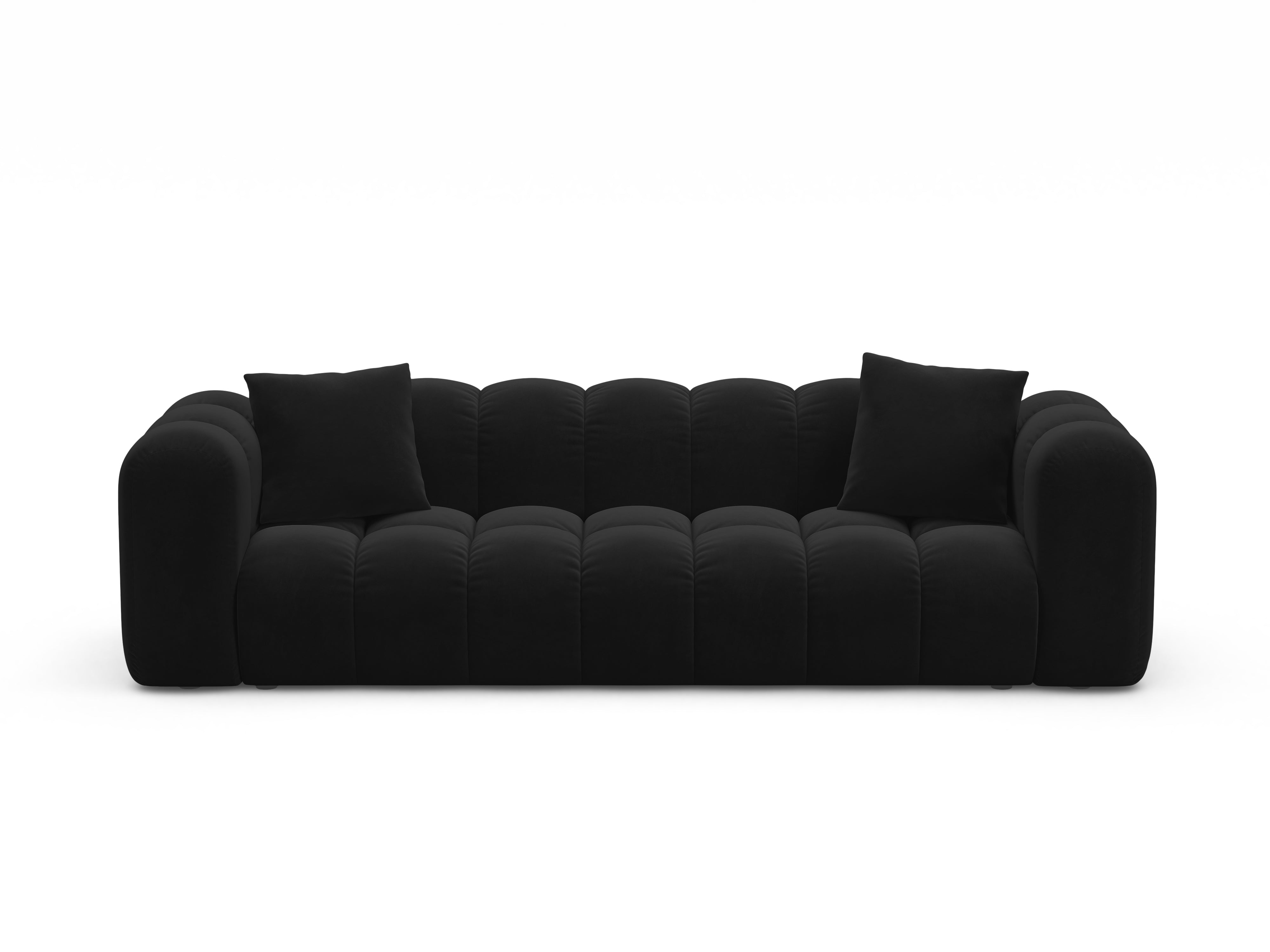 Sofa aus Samt mit Schlaf-Funktion ASTRO schwarz