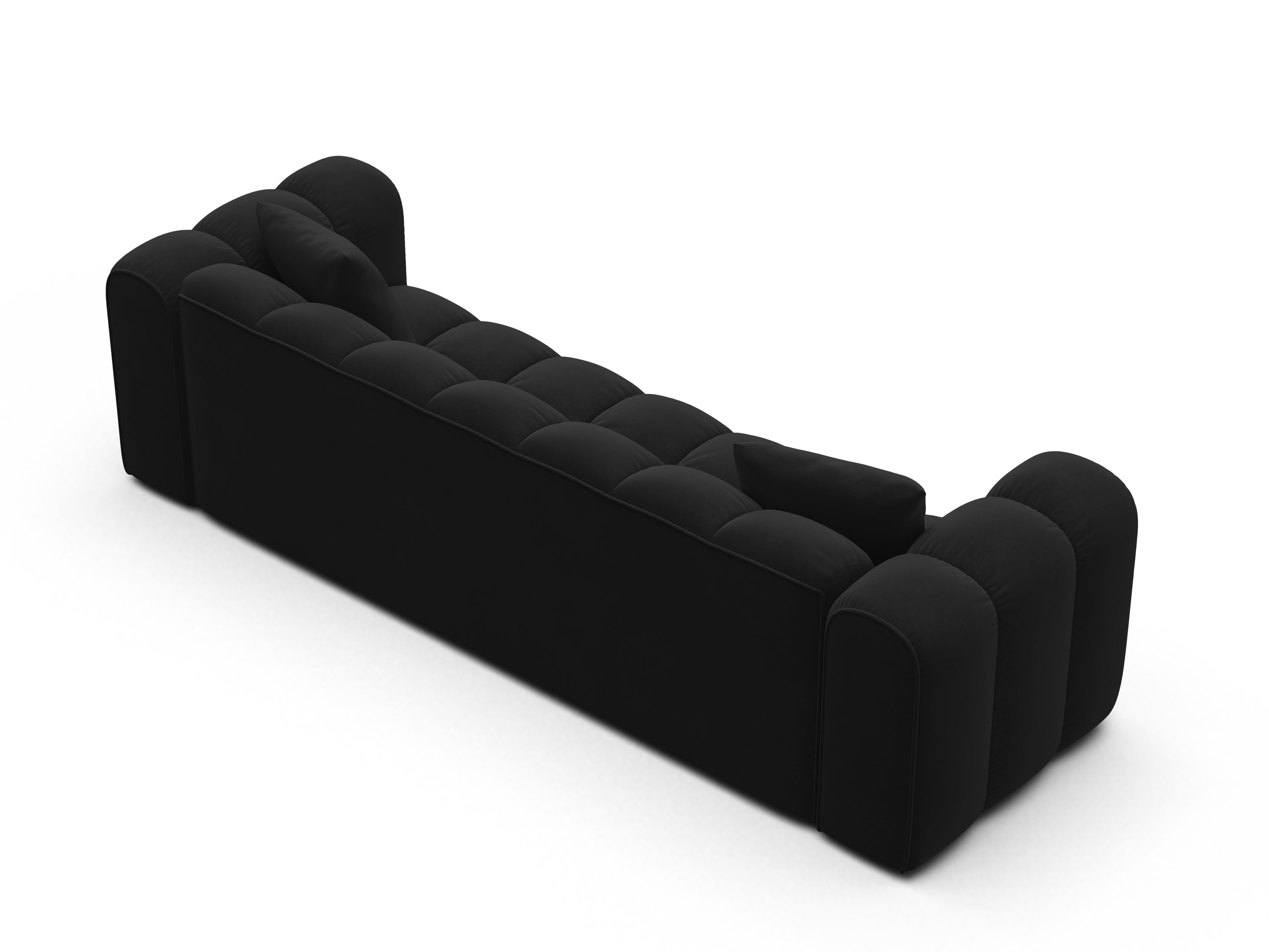 Sofa aus Samt mit Schlaf-Funktion ASTRO schwarz