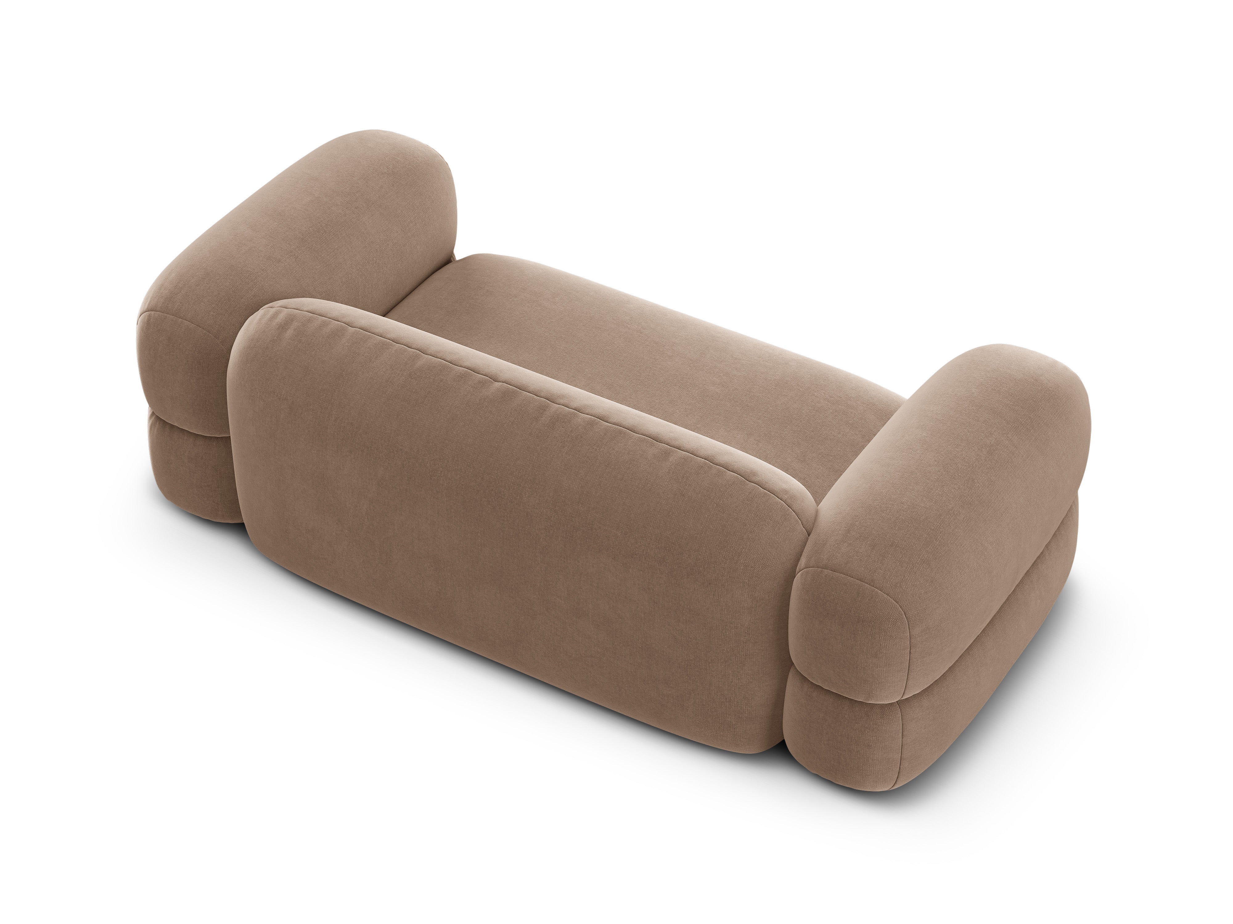 Sofa van fluweel 3-zits ROGER donkerbeige