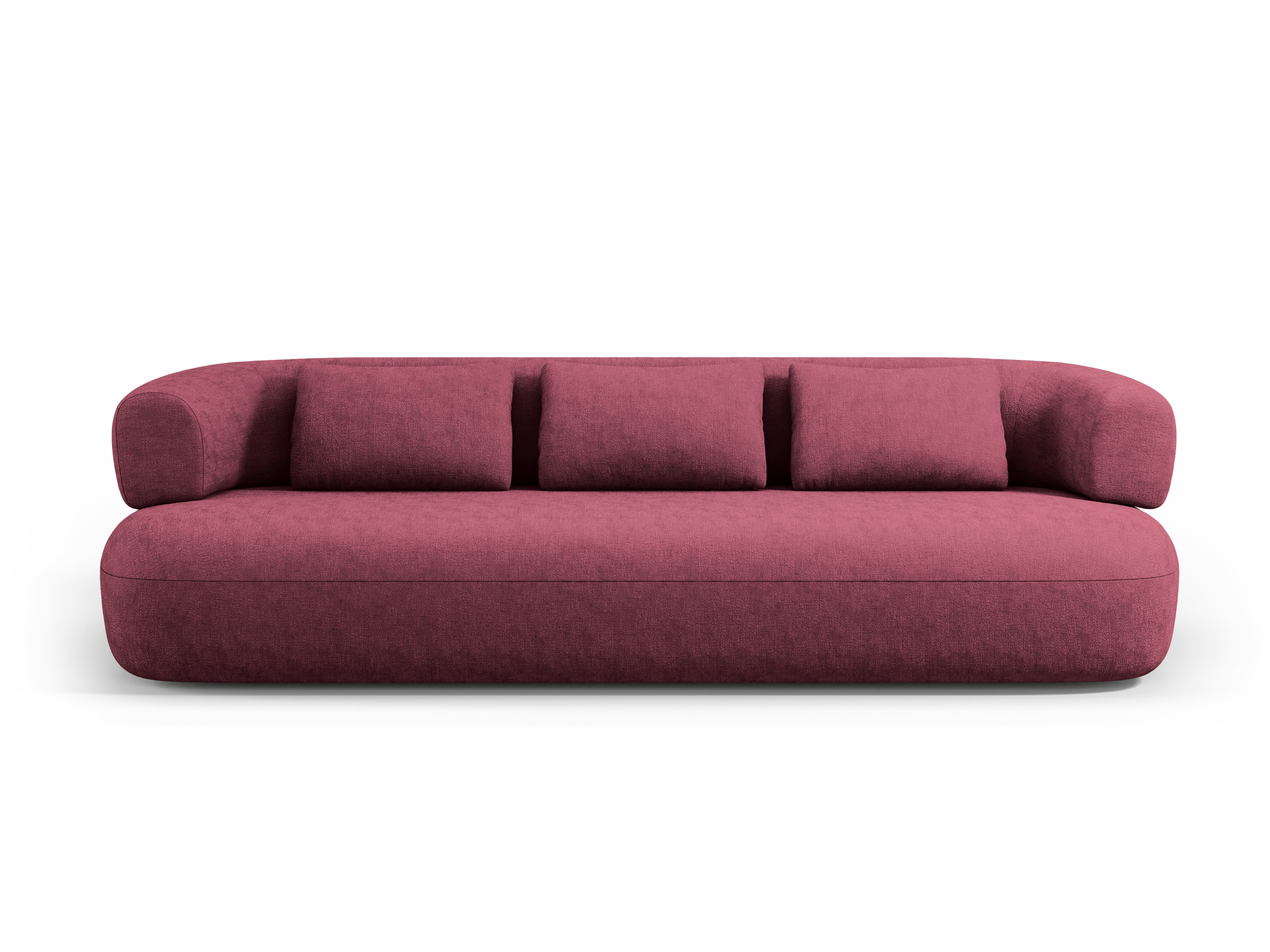 Sofa 3,5-zits ALDRIN karmijnrood chenille