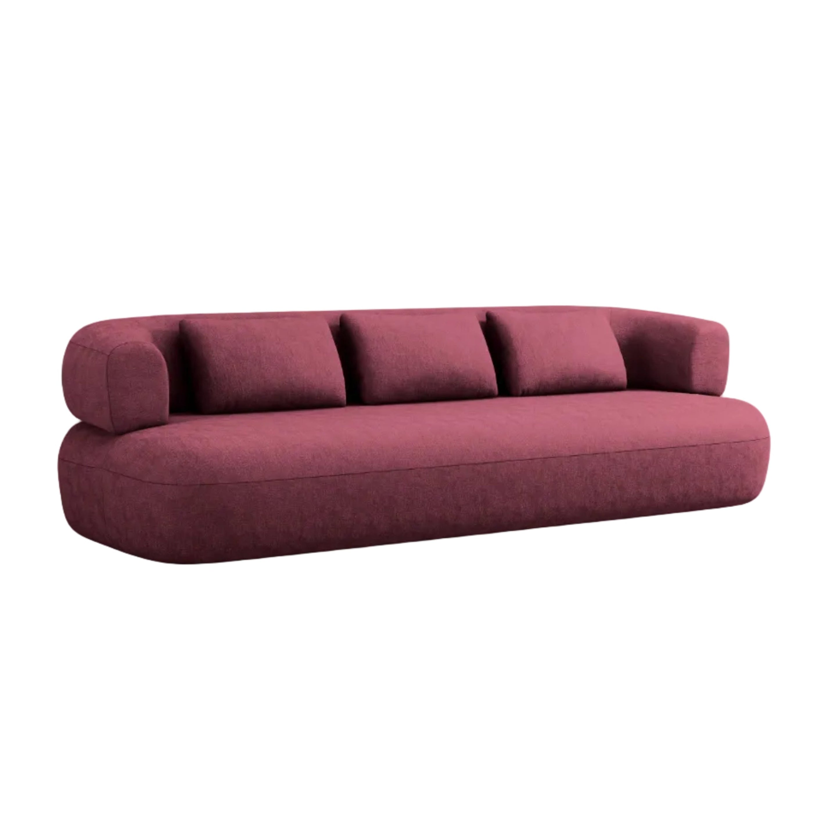 Sofa 3,5-zits ALDRIN karmijnrood chenille