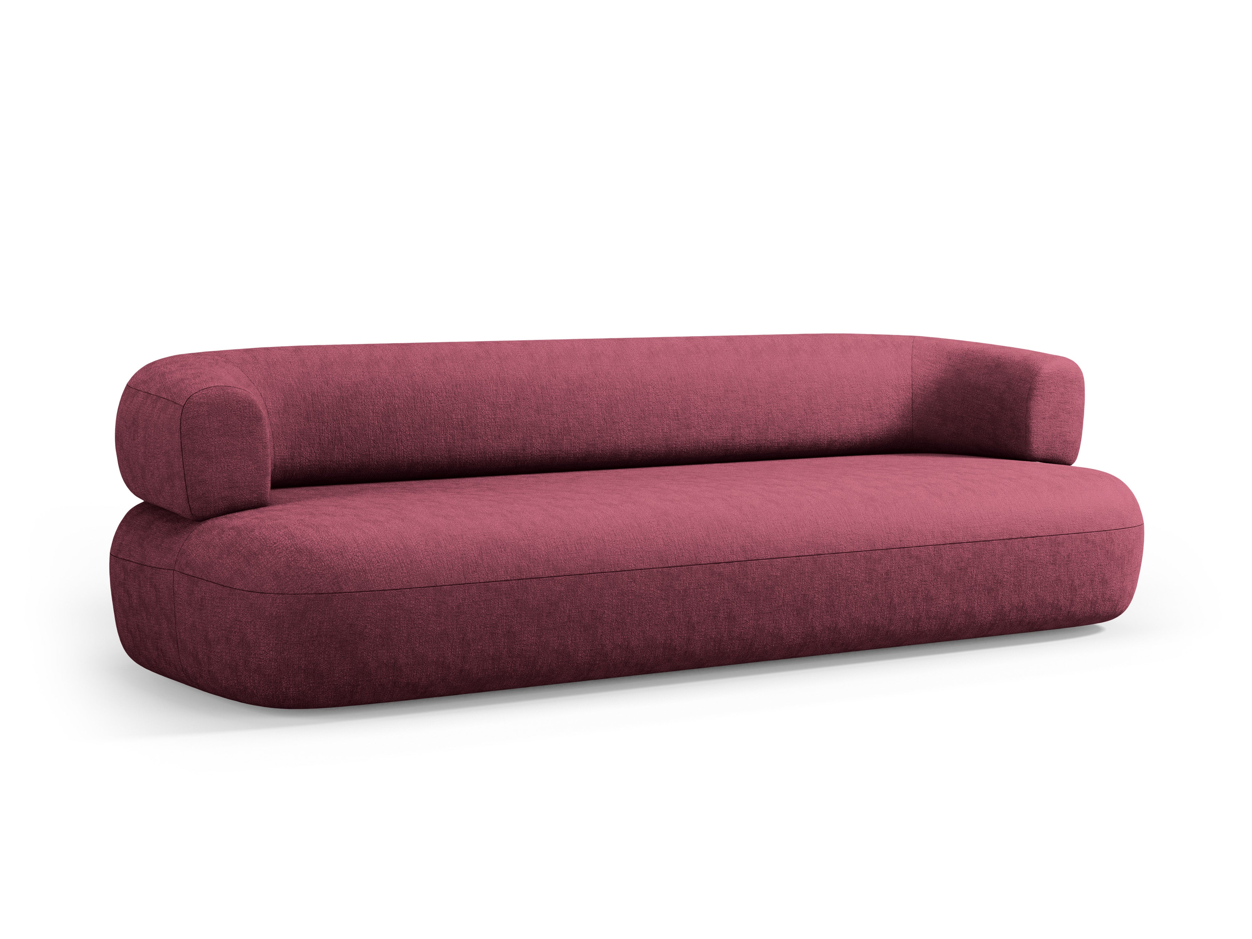 Sofa 3,5-zits ALDRIN karmijnrood chenille