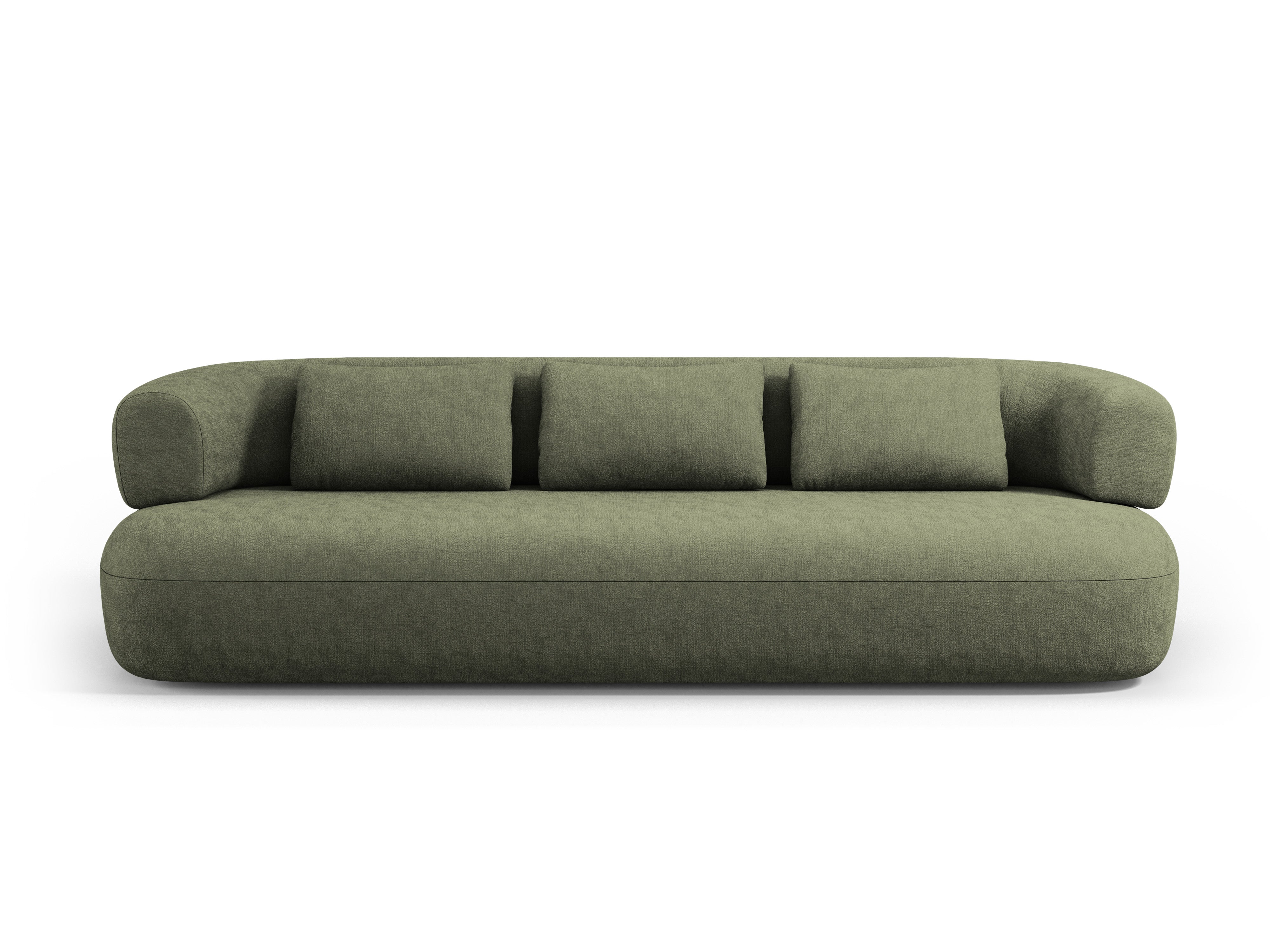 Sofa 3,5-zitplaatsen ALDRIN groen chenille