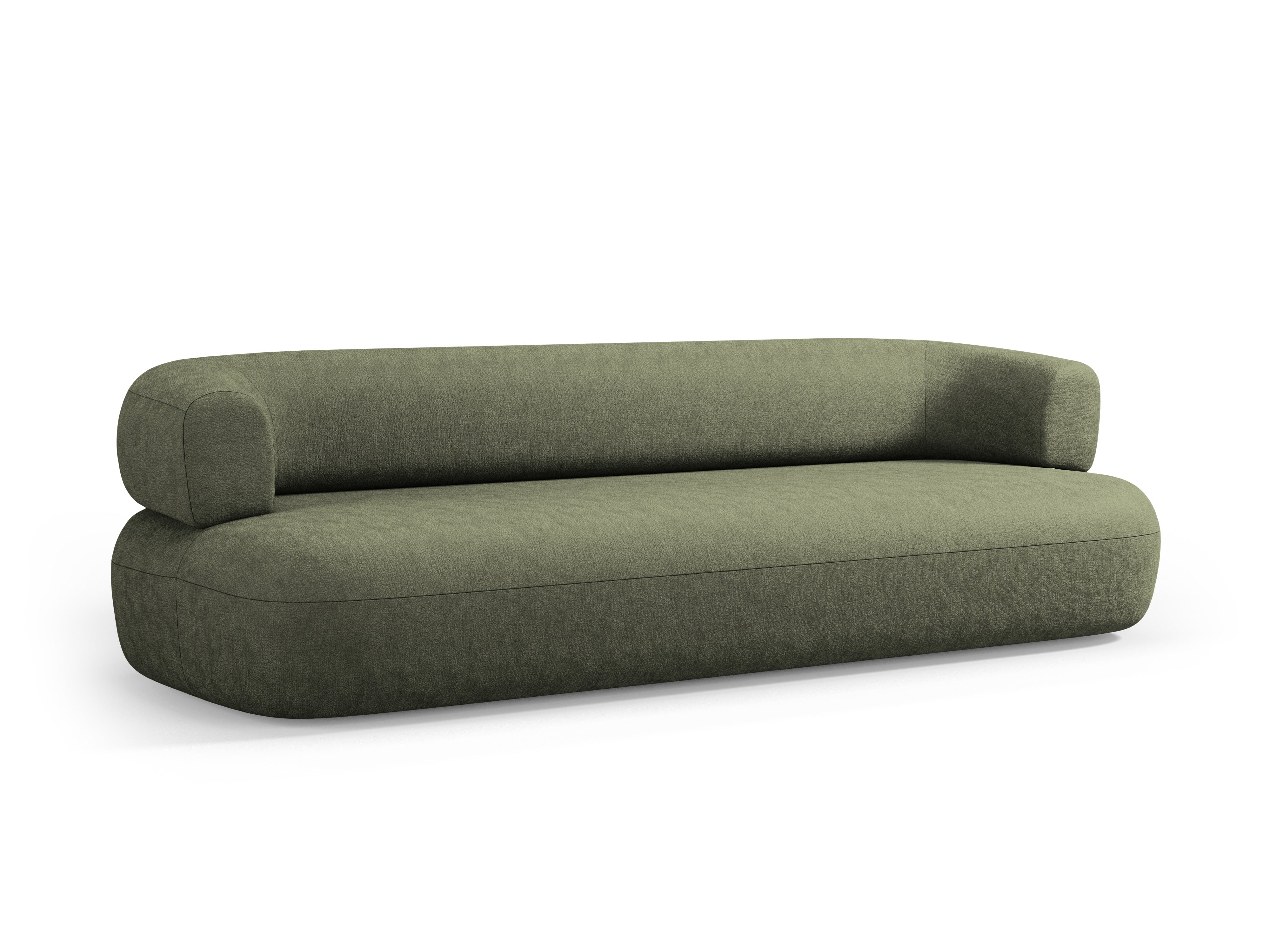 Sofa 3,5-zitplaatsen ALDRIN groen chenille