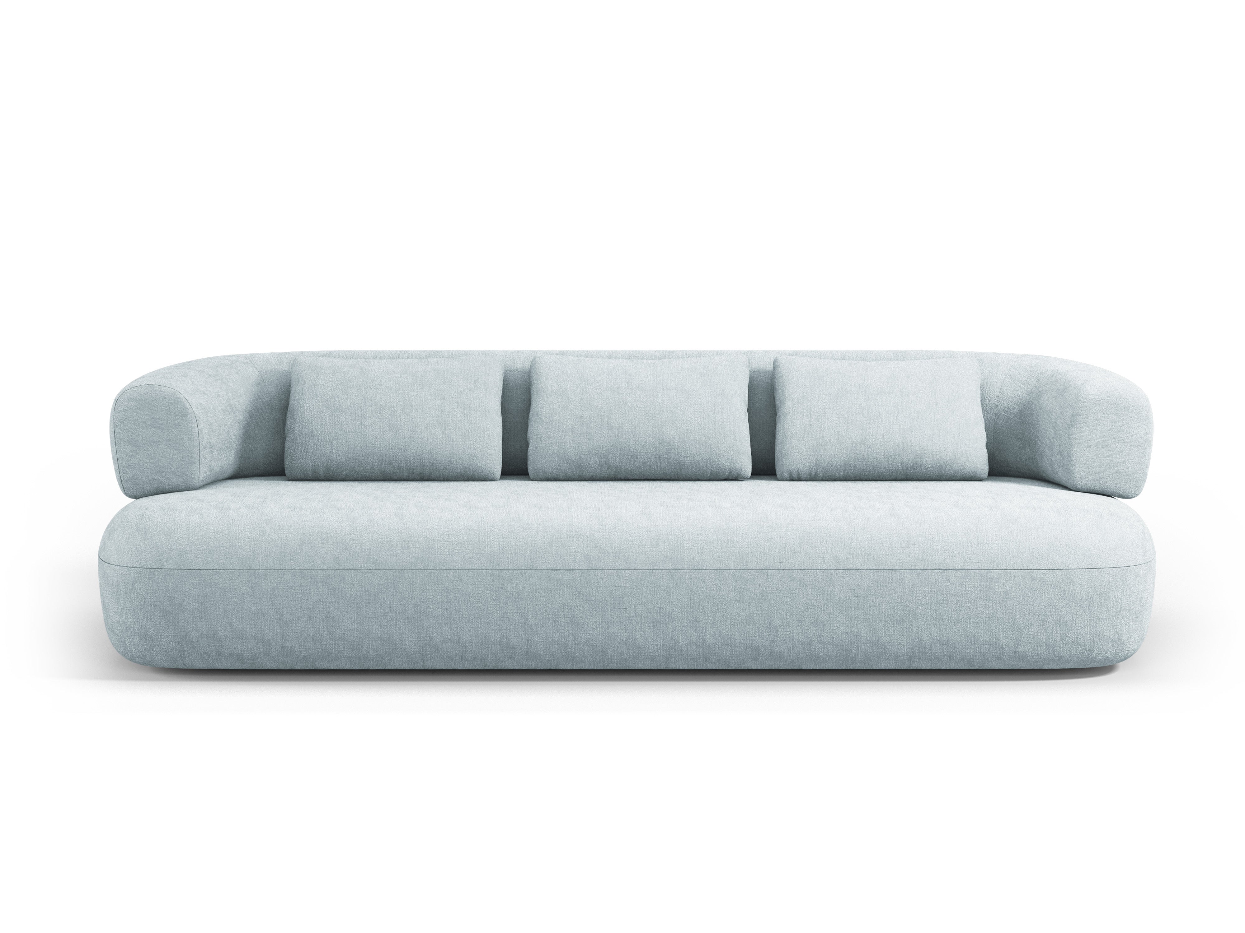 Sofa 3,5-zits ALDRIN in lichtblauwe chenille