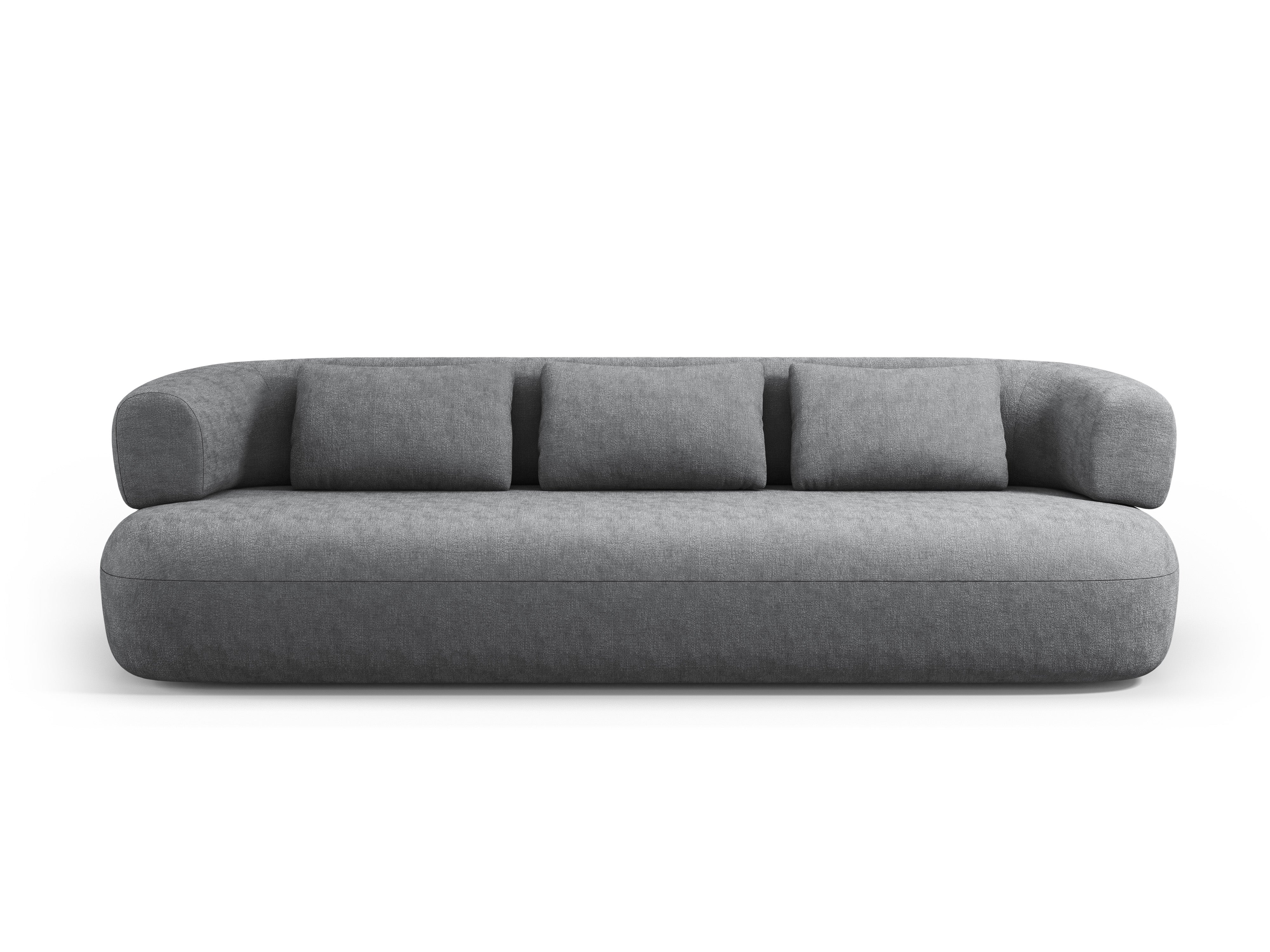 Sofa 3,5-zits ALDRIN donkergrijs chenille