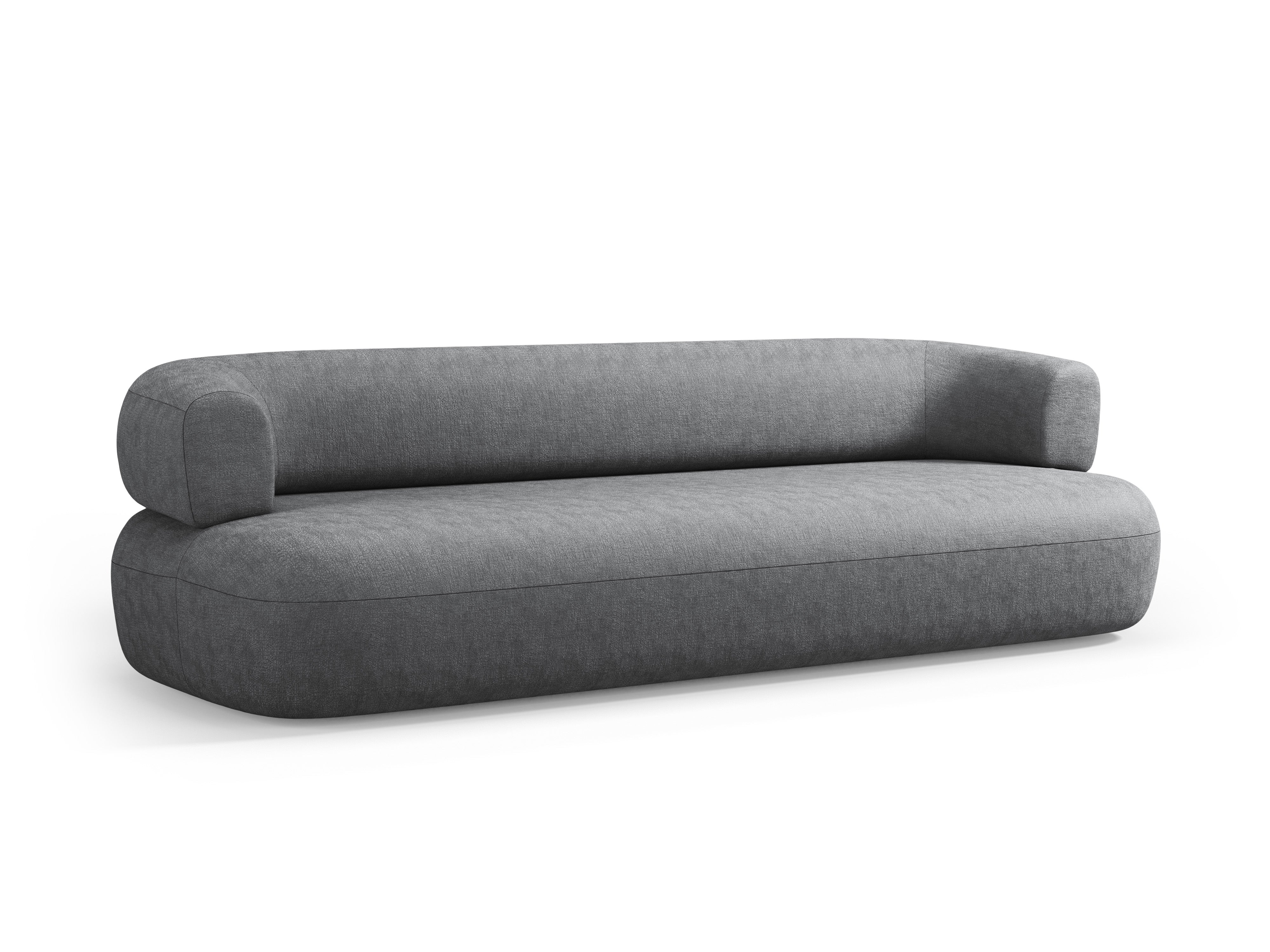 Sofa 3,5-zits ALDRIN donkergrijs chenille