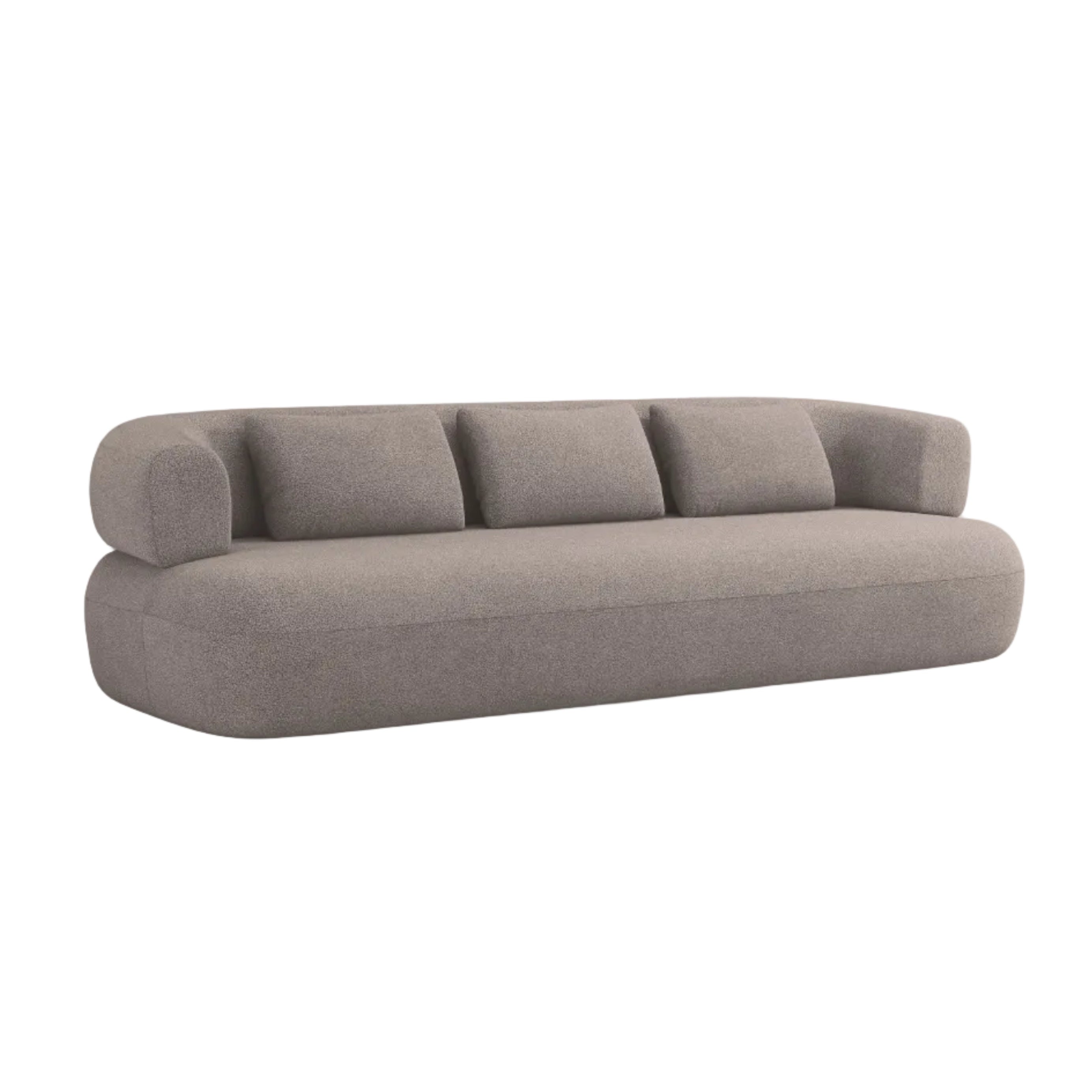 Sofa 3,5-zits ALDRIN lichtbruin boucle