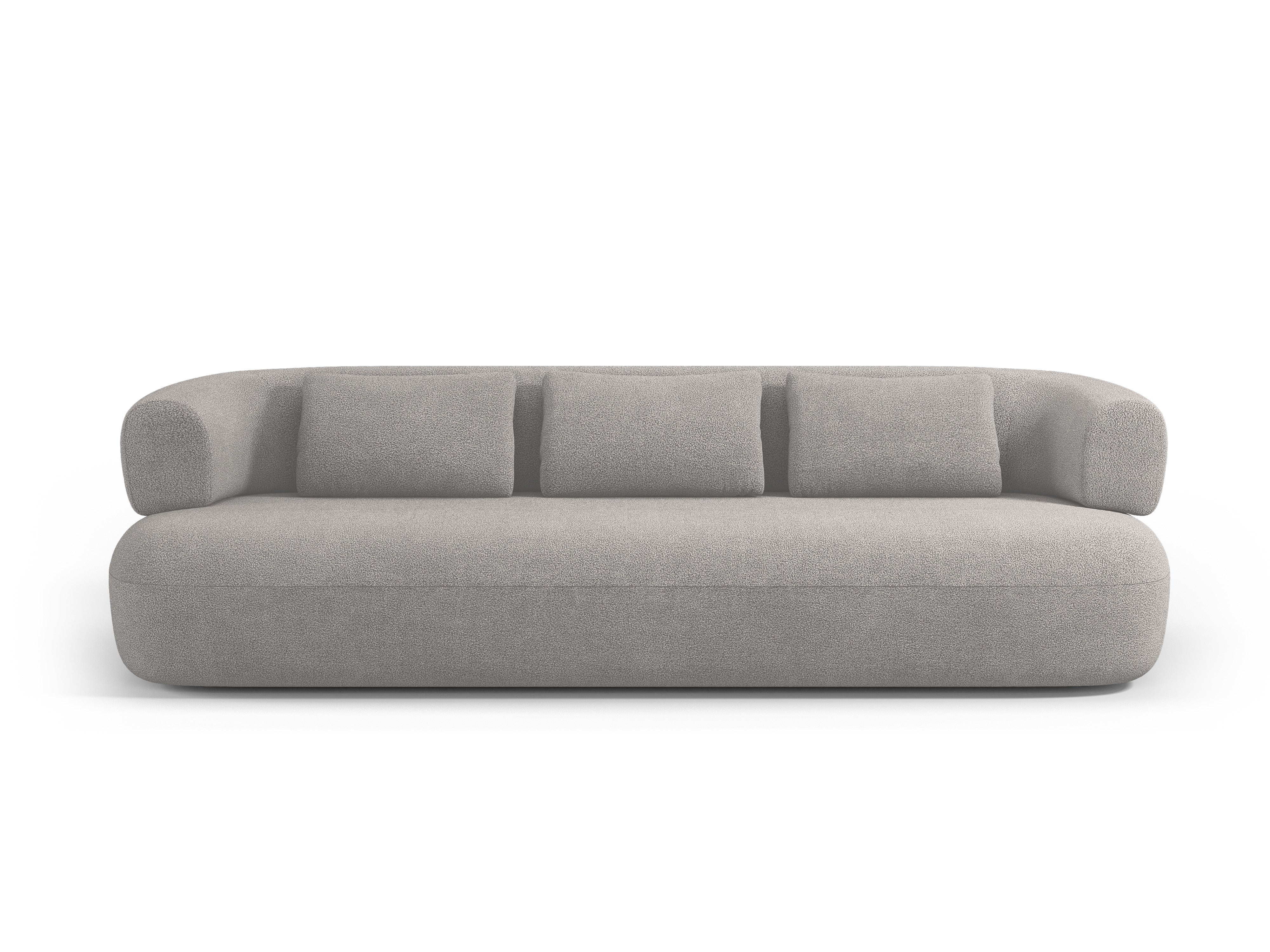 Sofa 3,5-zits ALDRIN lichtgrijze boucle