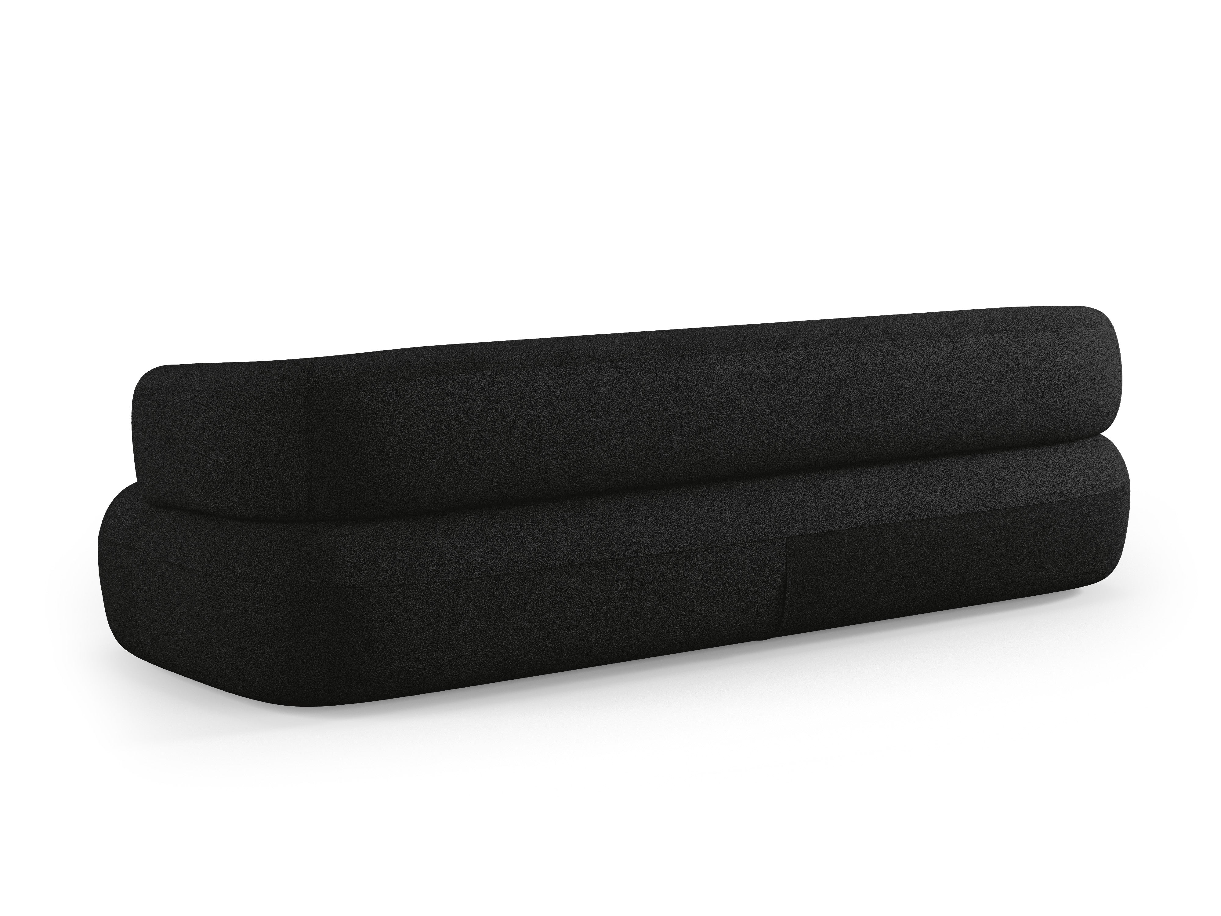 Sofa 3,5-zits ALDRIN zwart boucle
