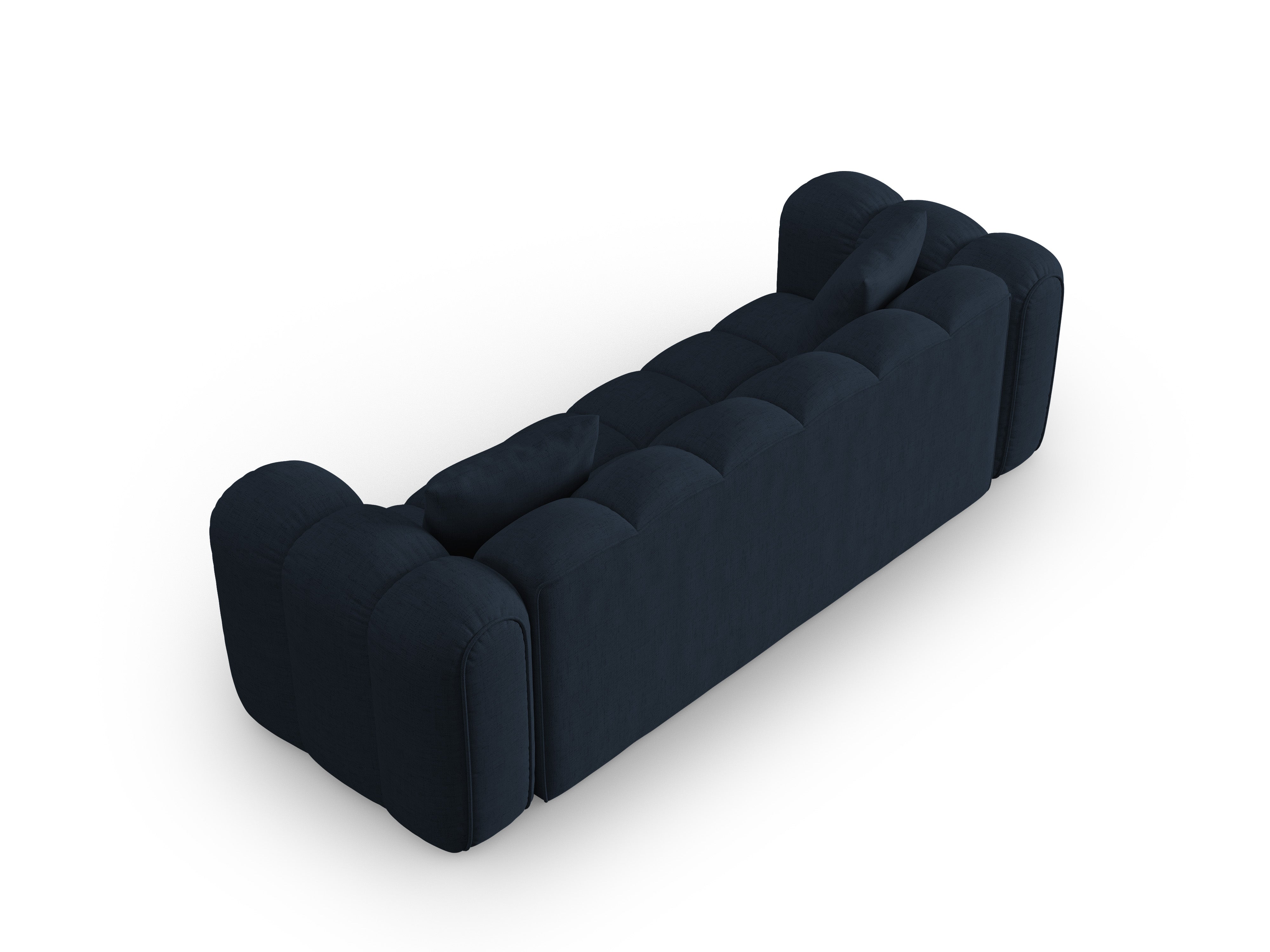 4-seater ASTRO royal navy blue chenille sofa