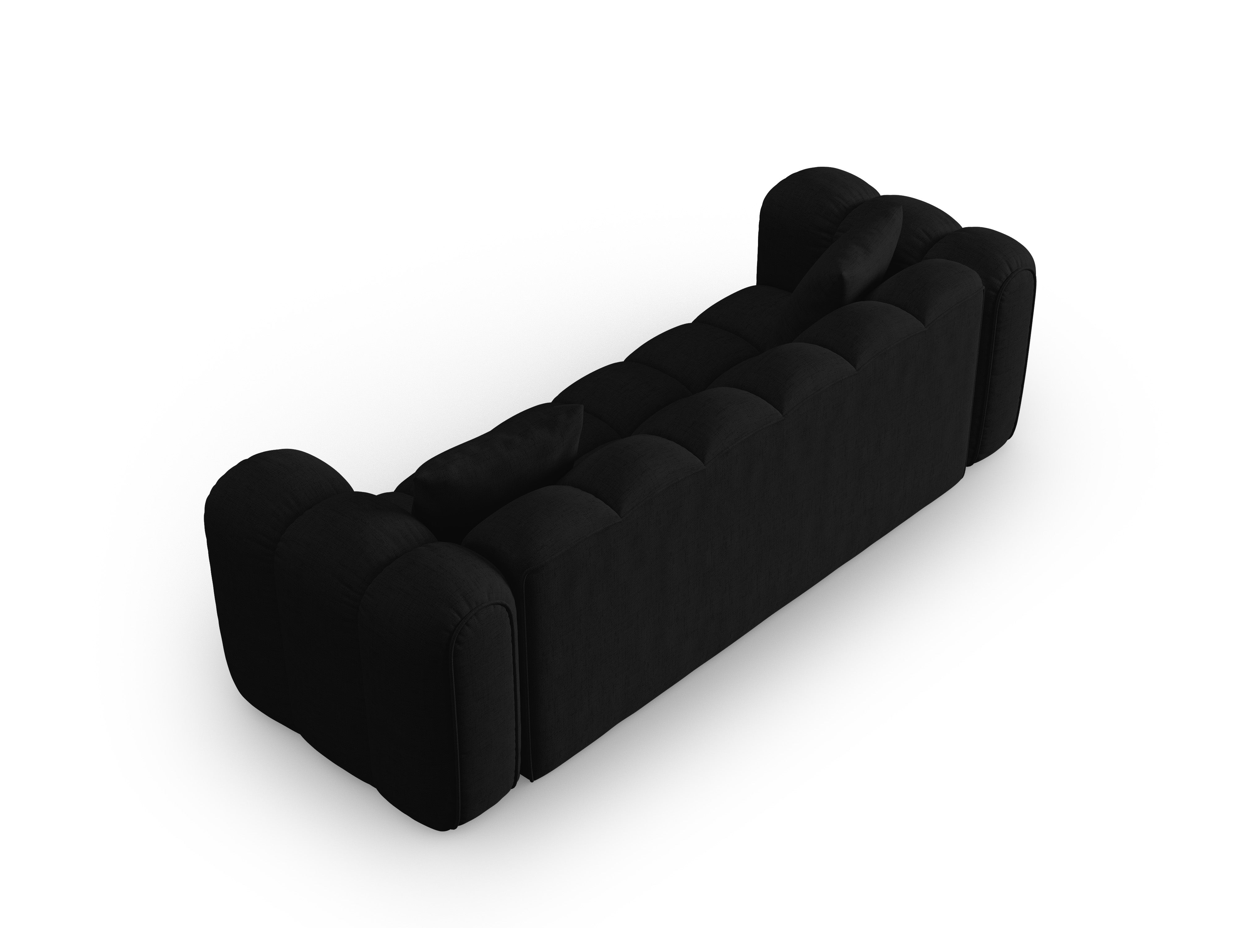 Sofa 4-persoons ASTRO zwart chenille