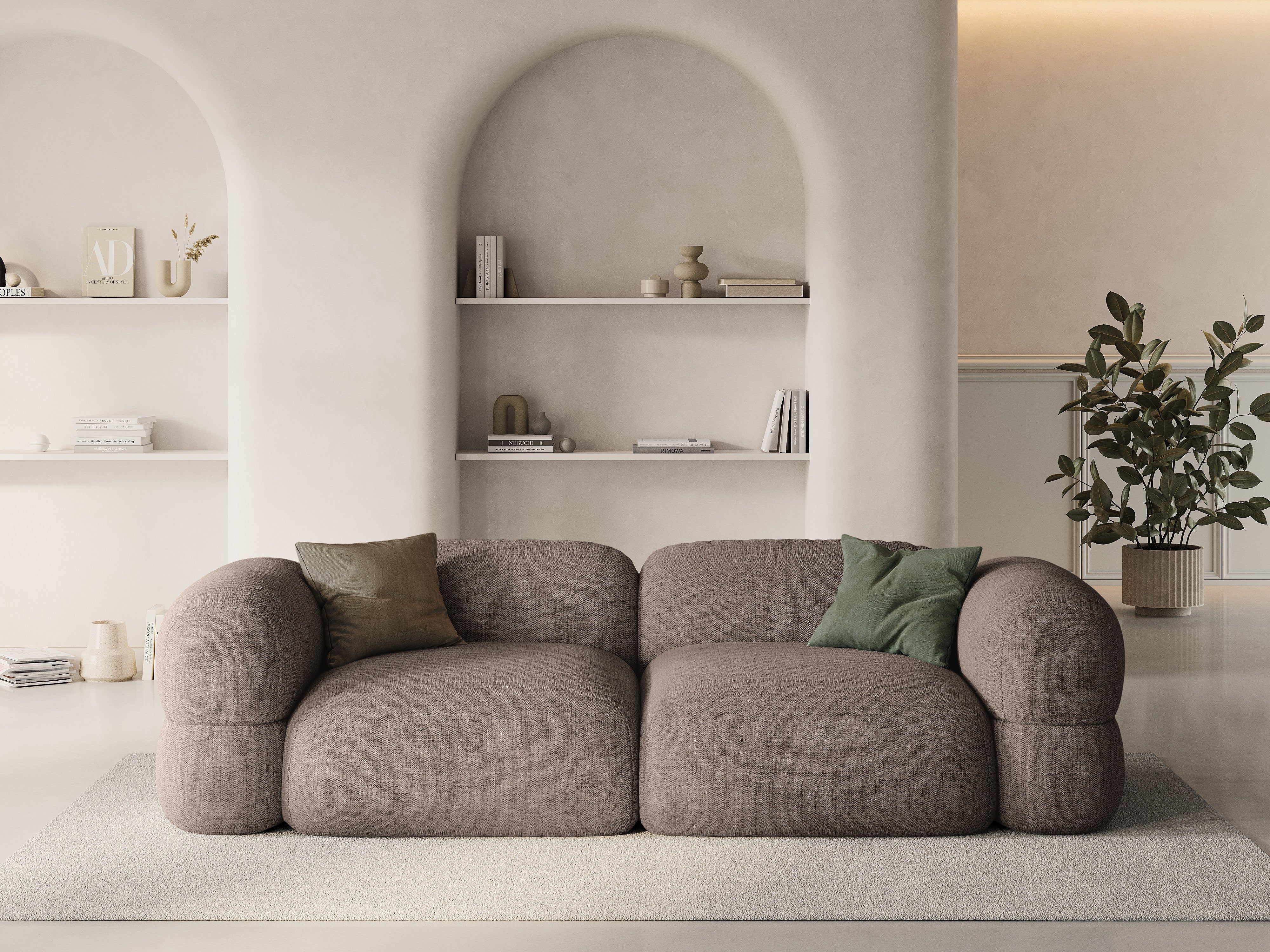4-seater Sofa ROGER cappuccino chenille